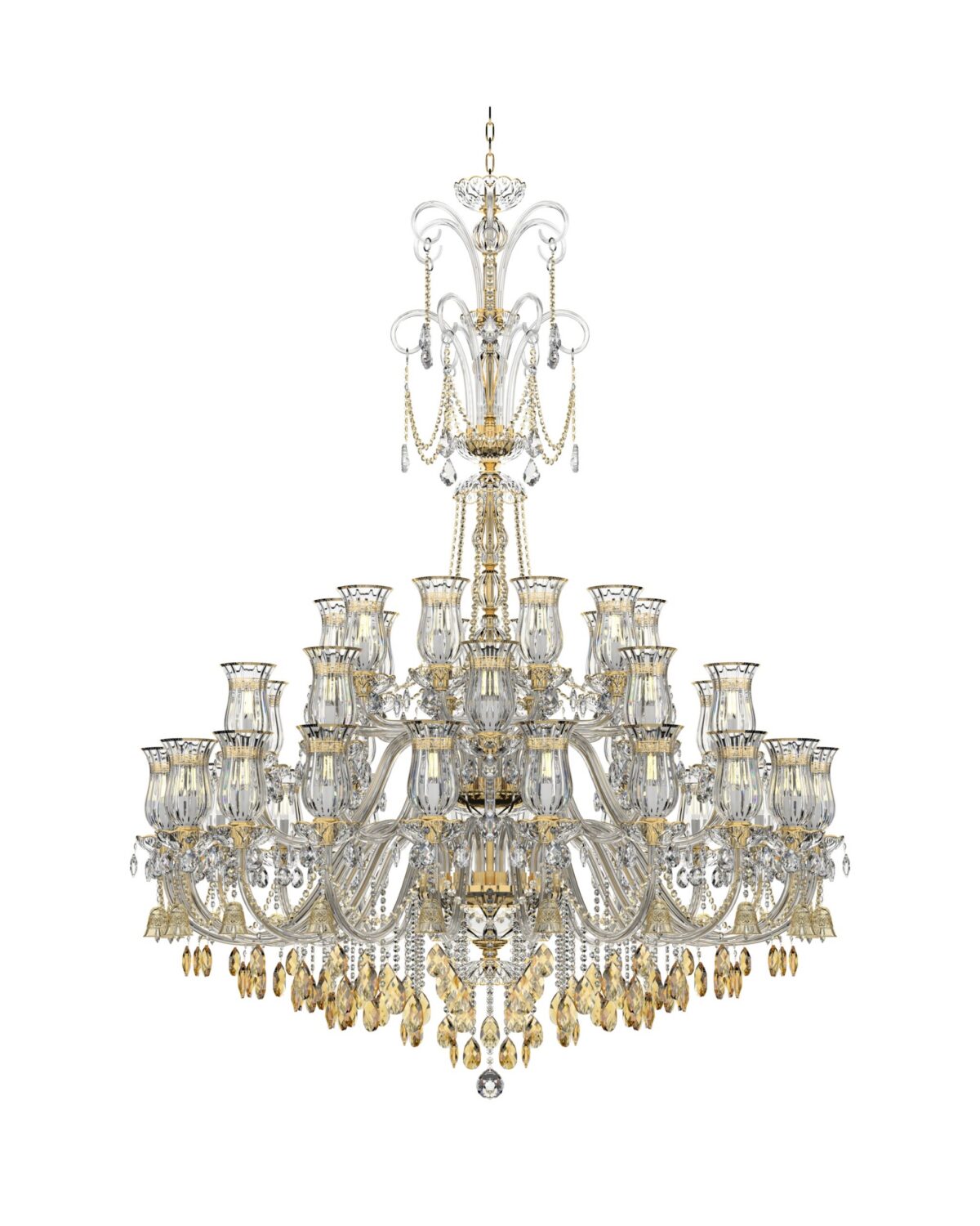 Extra Large Classic Amber Crystal Chandelier 117/40/04-2/DBT4B