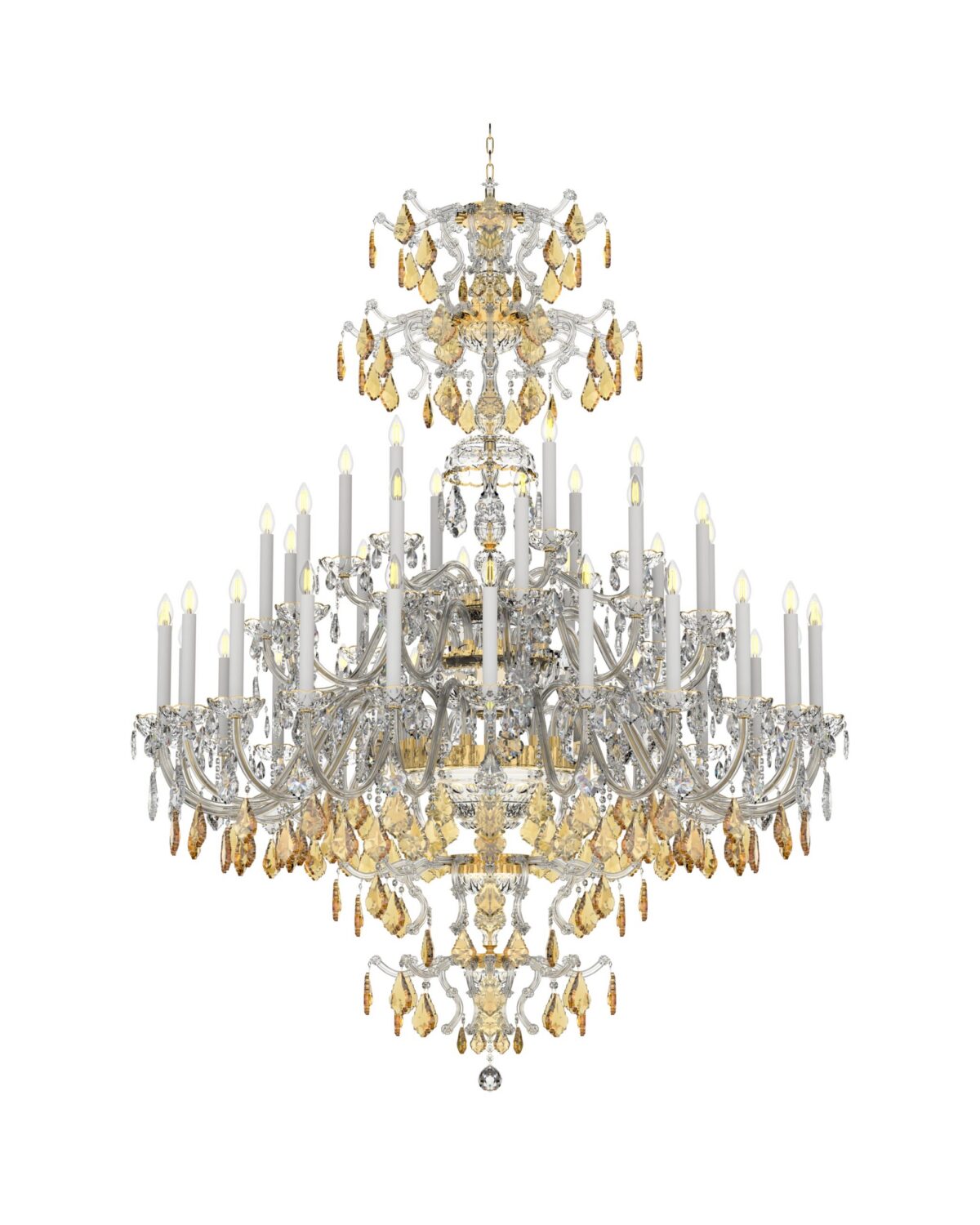 Extra Large Amber Crystal Chandelier 130/42/04-2DB