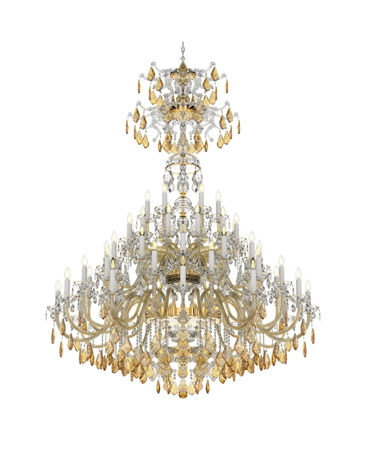 Extra Large Amber Crystal Chandelier 130/54/04-2/DB