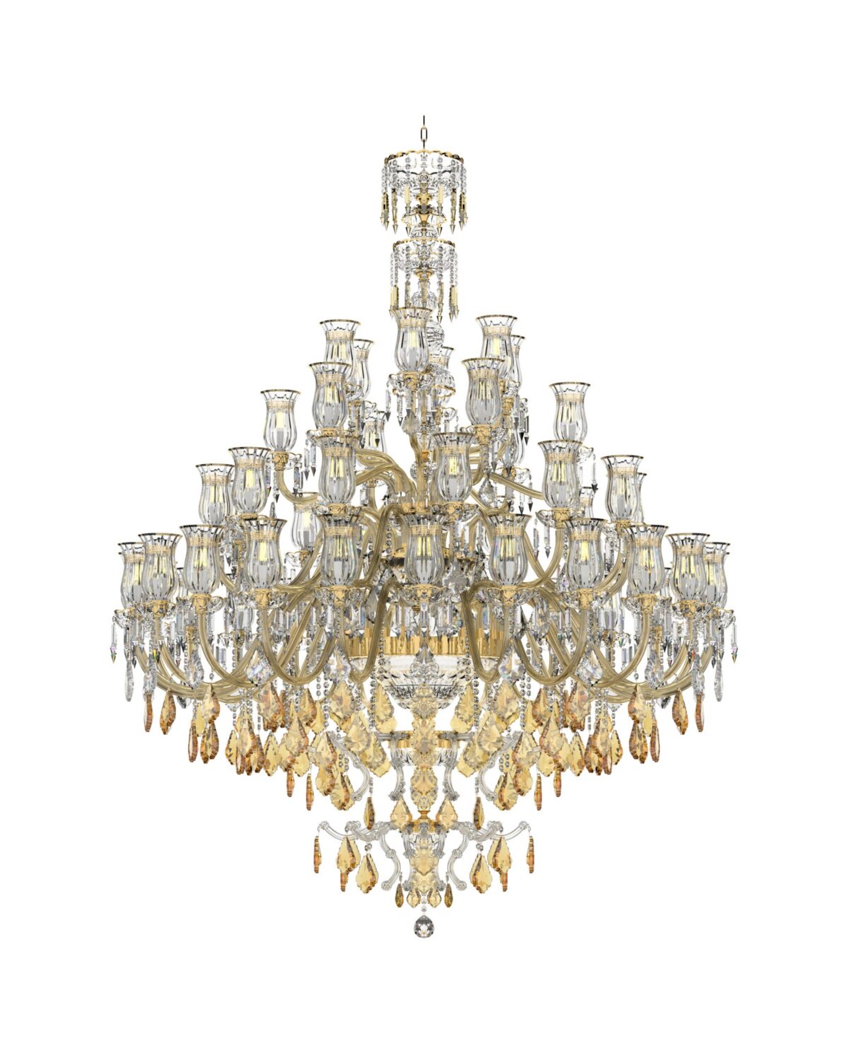 Extra Large Amber Crystal Chandelier 131/48/03-2/DBT4 amber arms