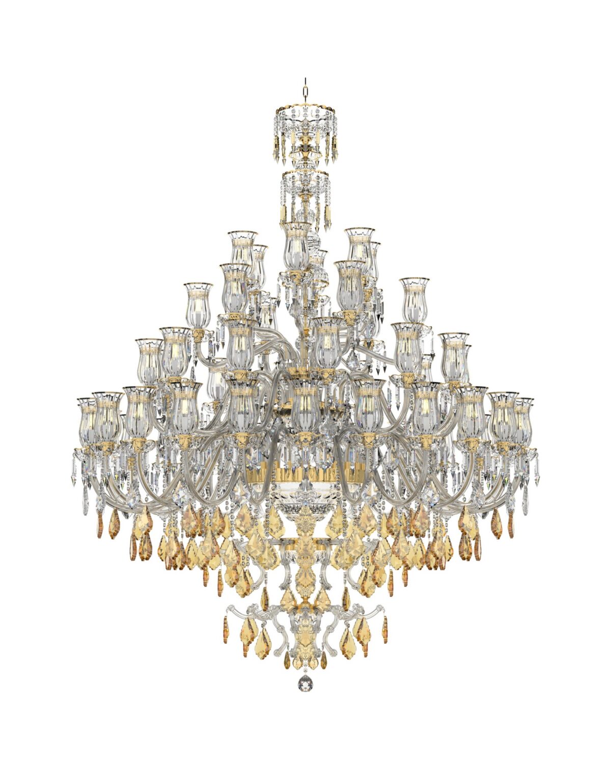 Extra Large Amber Crystal Chandelier 131/48/03-2/DBT4