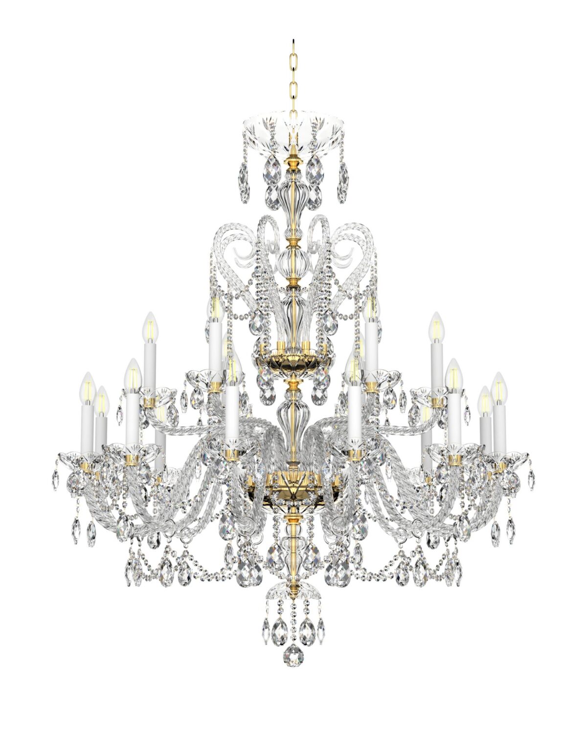Bohemian Crystal Chandelier Magic Swan L138/12+6/01