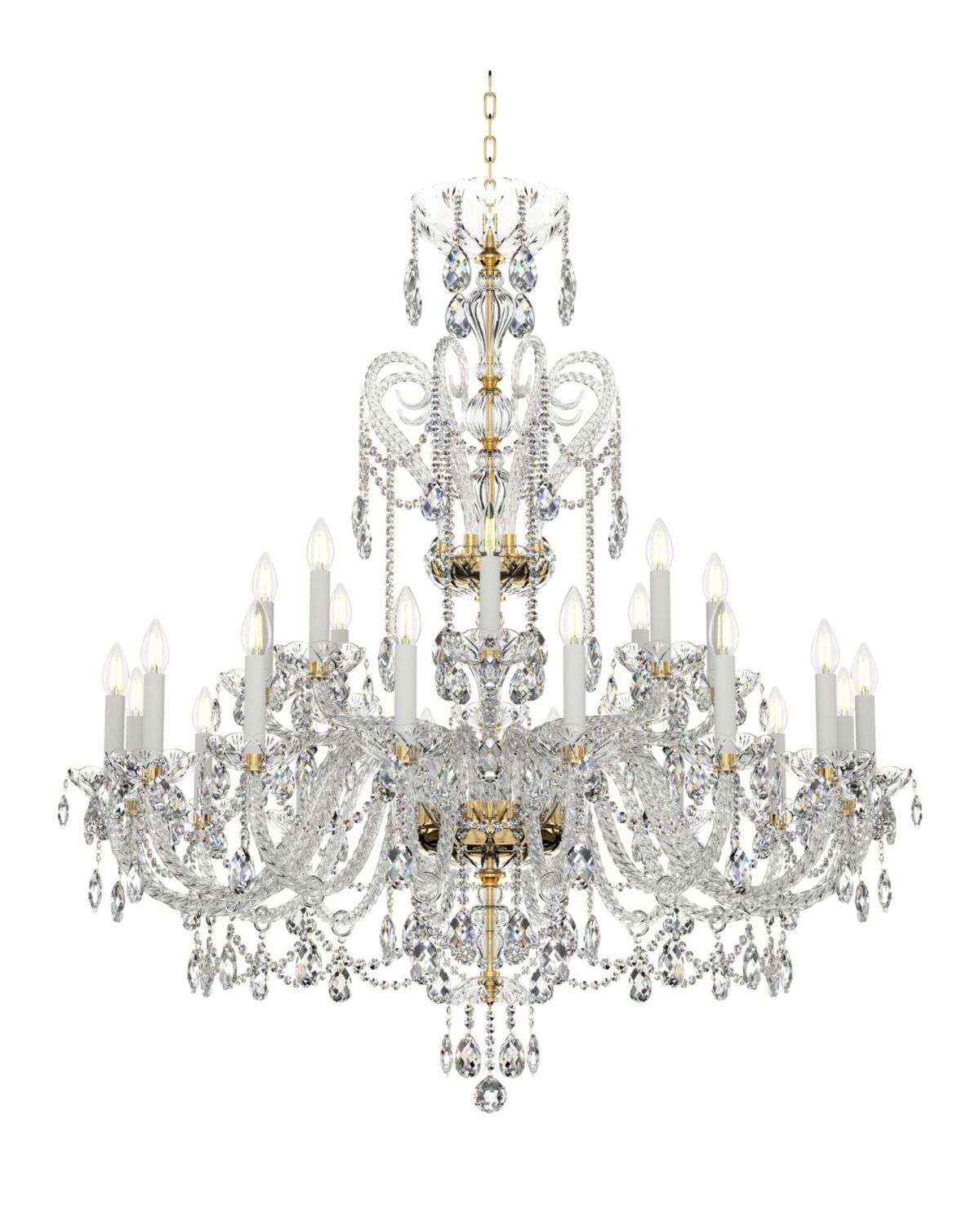 Bohemian Crystal Chandelier Magic Swan L138/16+8/01