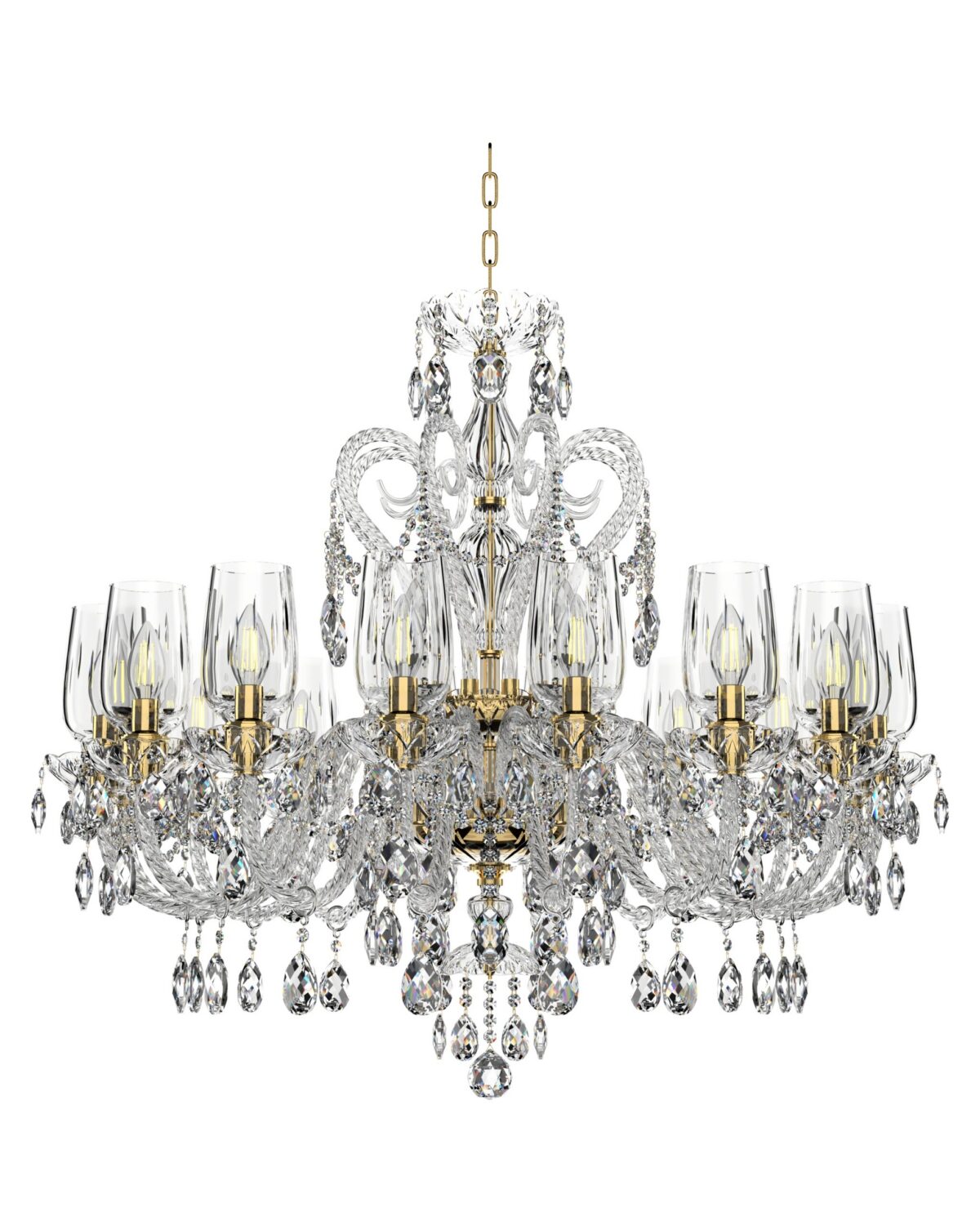 Bohemian Crystal Chandelier Magic Swan L138/16/01/AB3 T