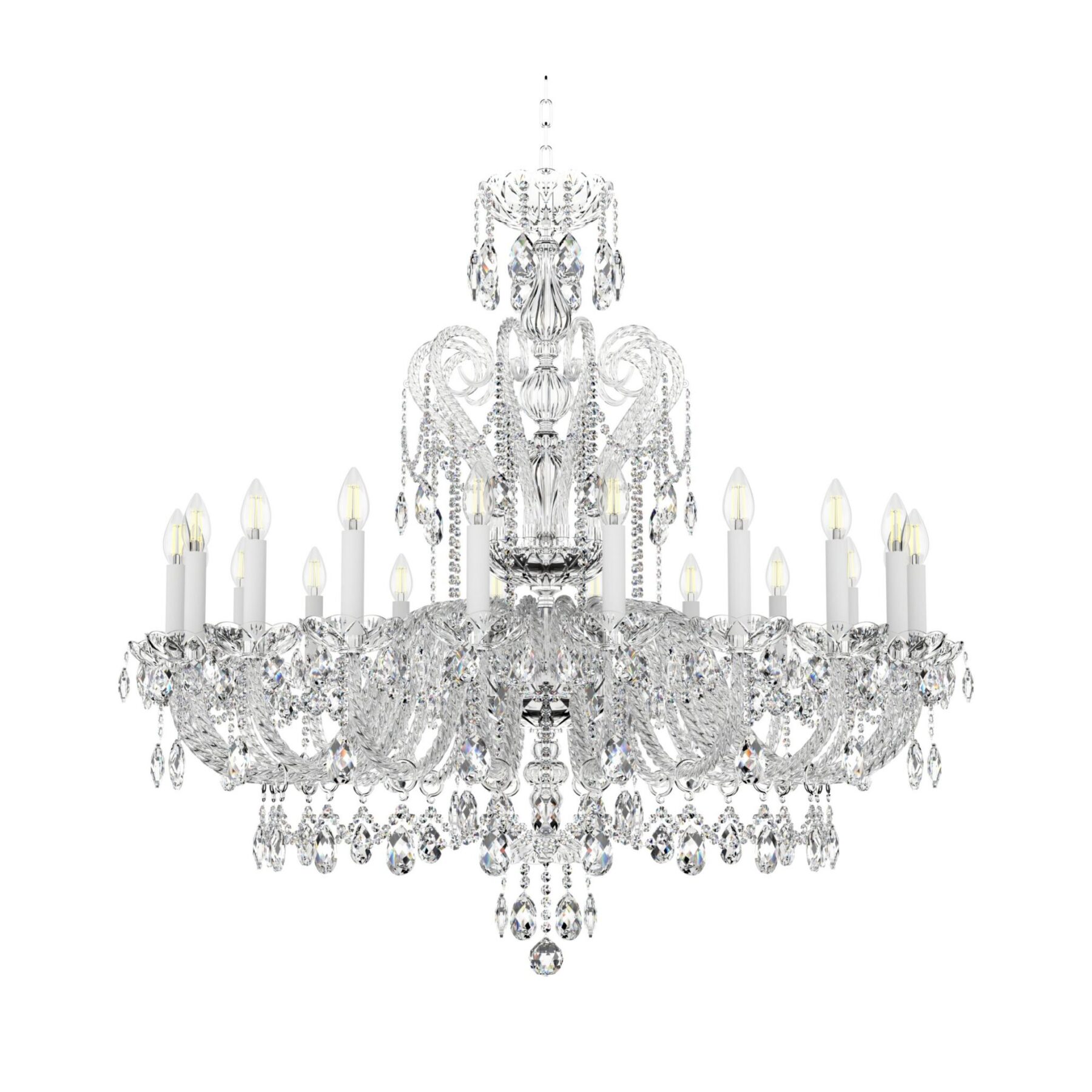 Bohemian Crystal Chandelier Magic Swan L138/20/01, catalog view