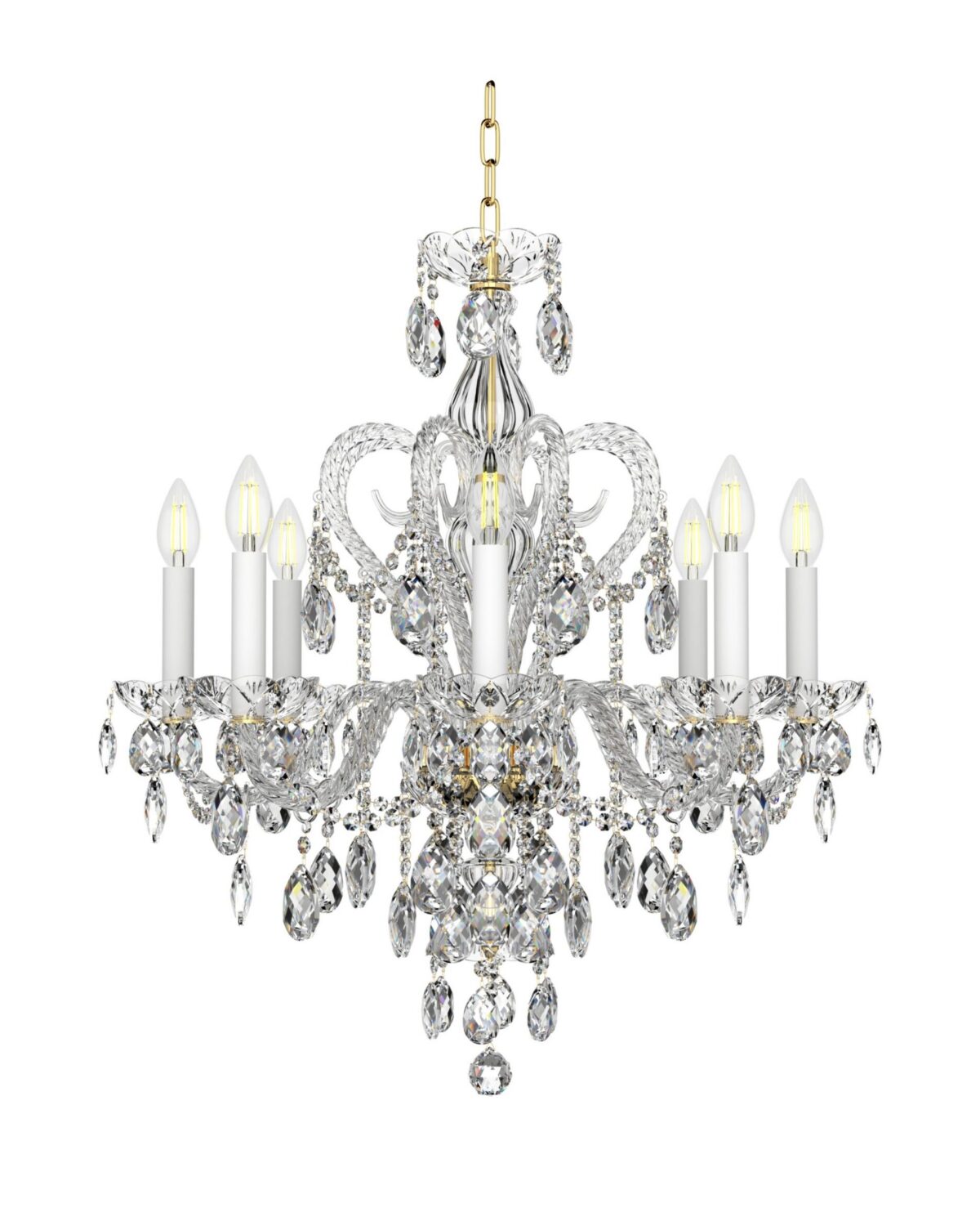 Bohemian Crystal Chandelier Magic Swan L 138/8/01