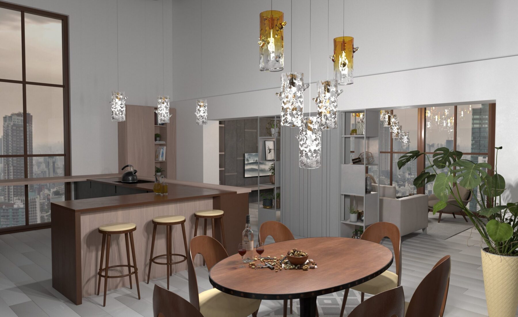 Large Cascade Crystal Pendant LOG 8, catalog view