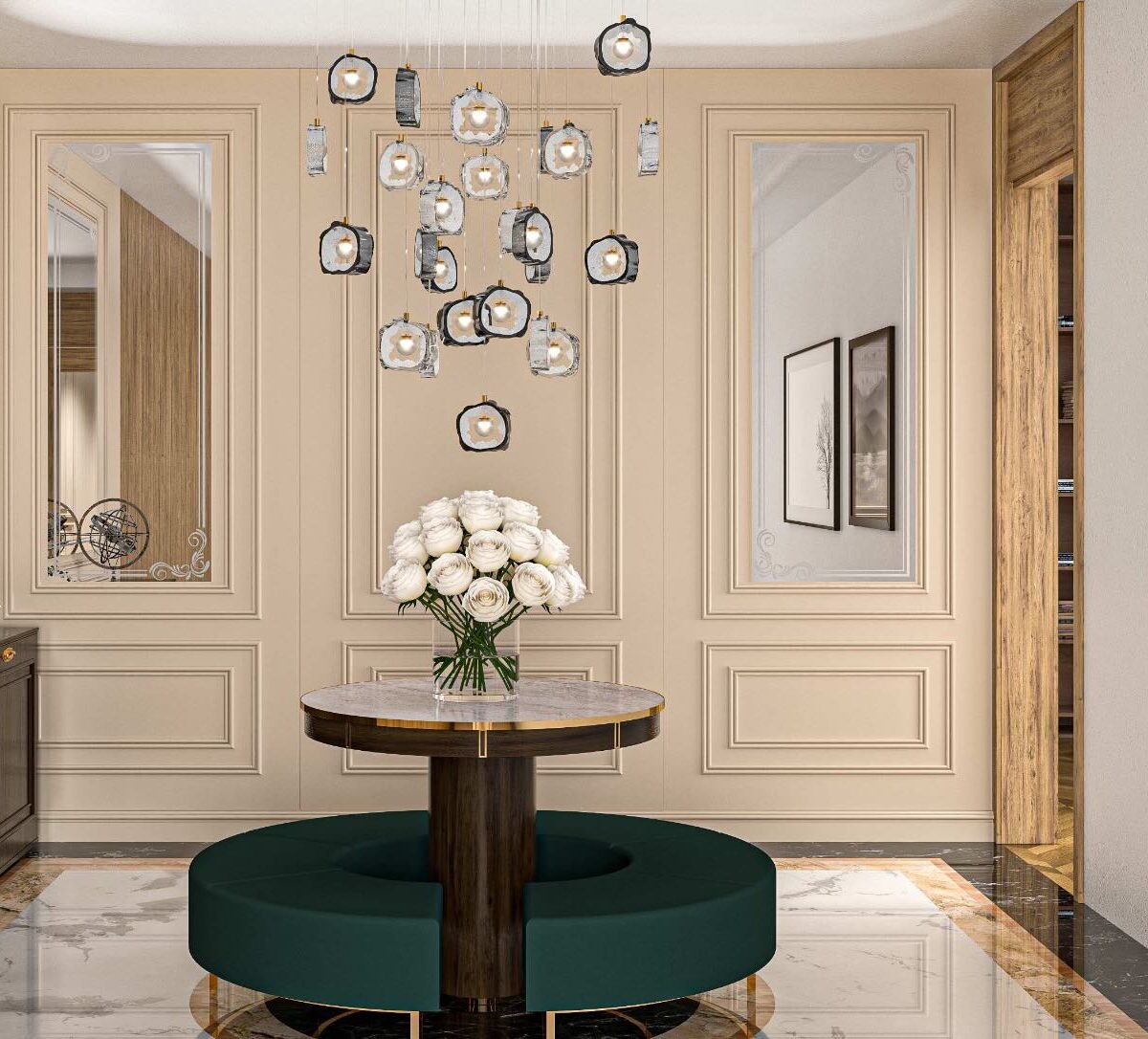 Large Pendant Lighting Fixture Glittering Eye 8