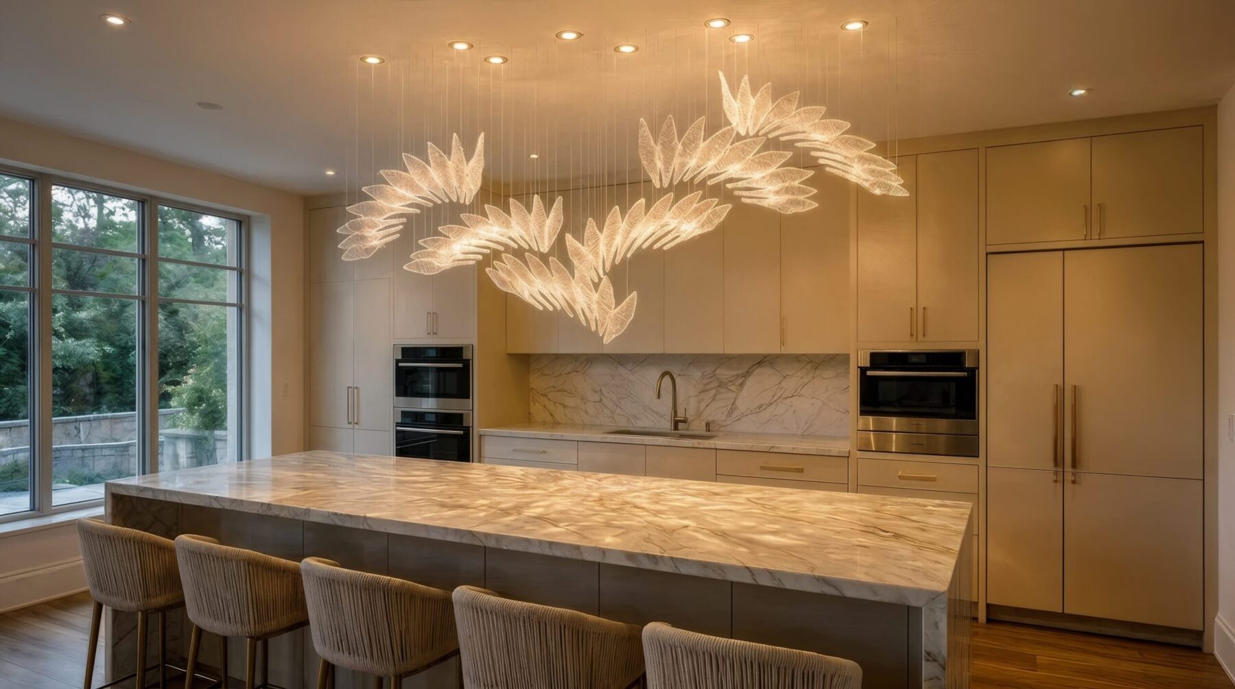 Iceberg 3 Long Wave Crystal Chandelier, catalog view