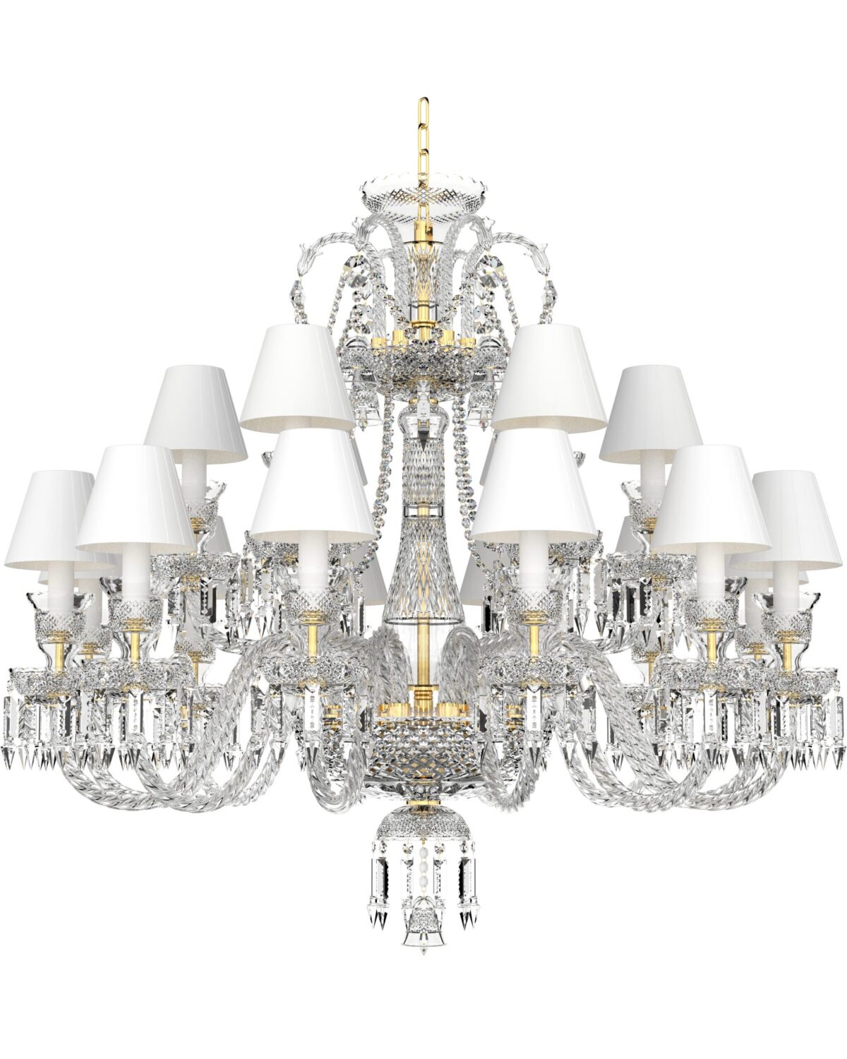 Bohemian Crystal Chandelier with shades 676/12+6/03/AD4S