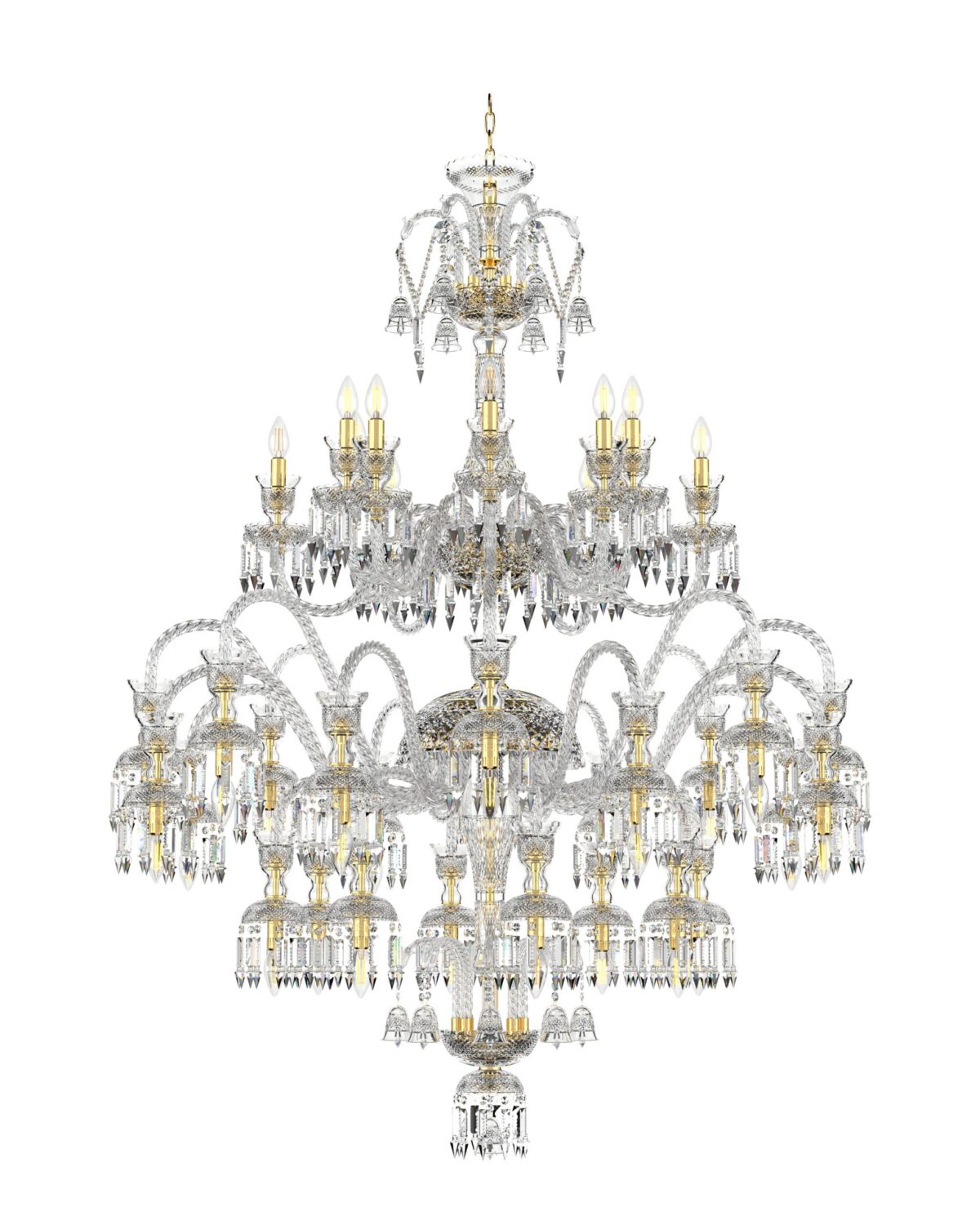 Large Bohemian chandelier 676/24+12/03/AD7