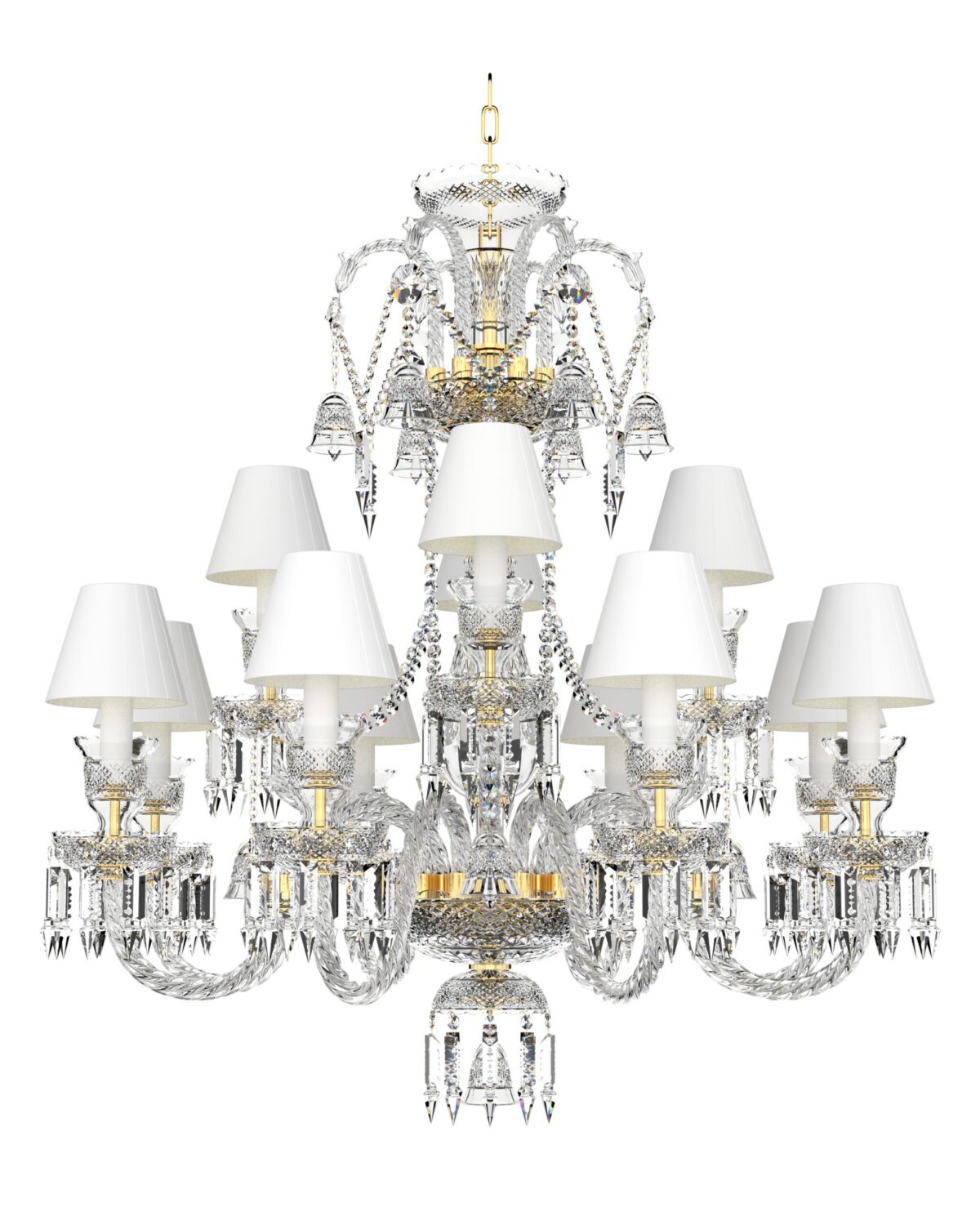 Bohemian Crystal Chandelier with shades 676/8+4/03/AD4S