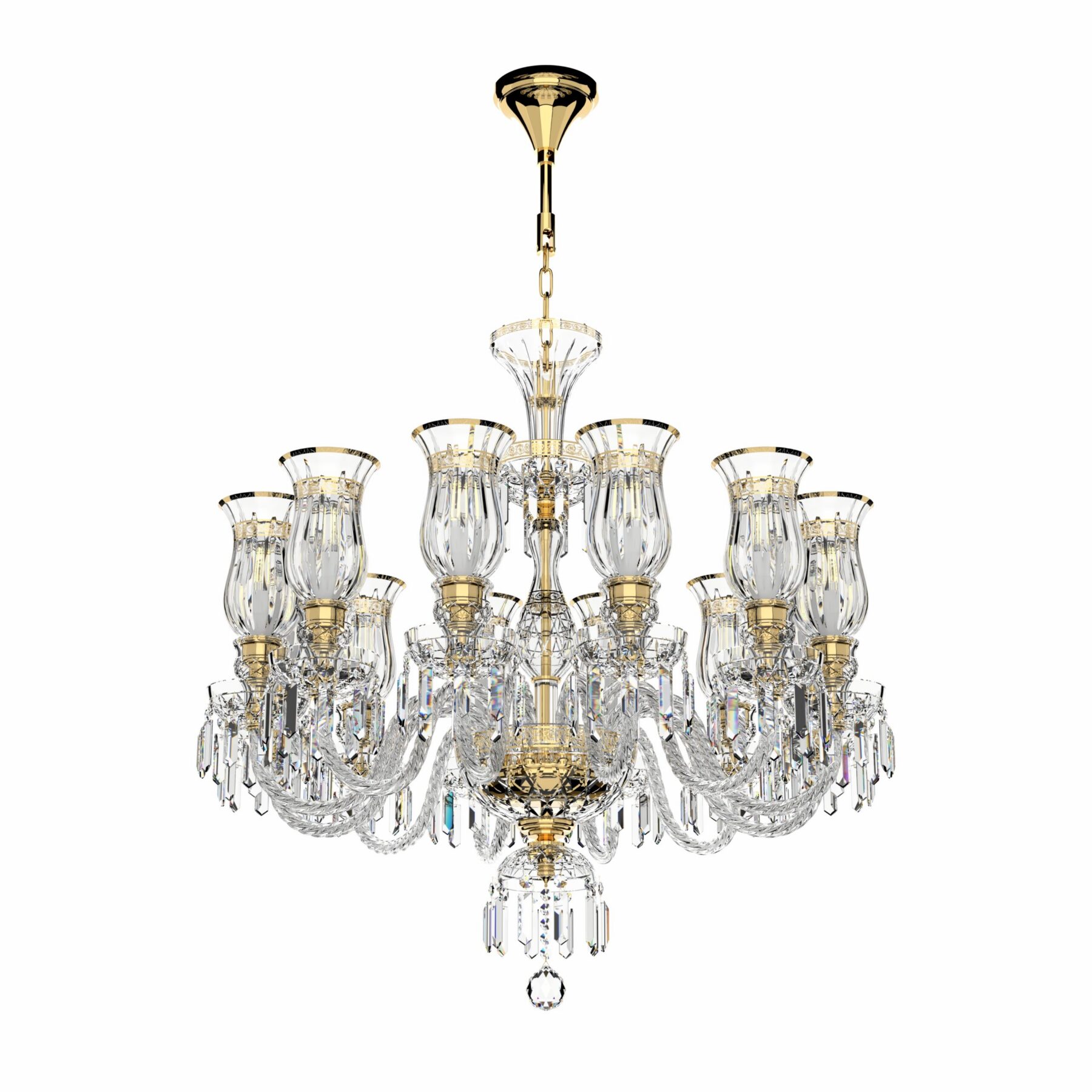 Bohemian Crystal Chandelier with Tulips 678/12/03/ABT, catalog view
