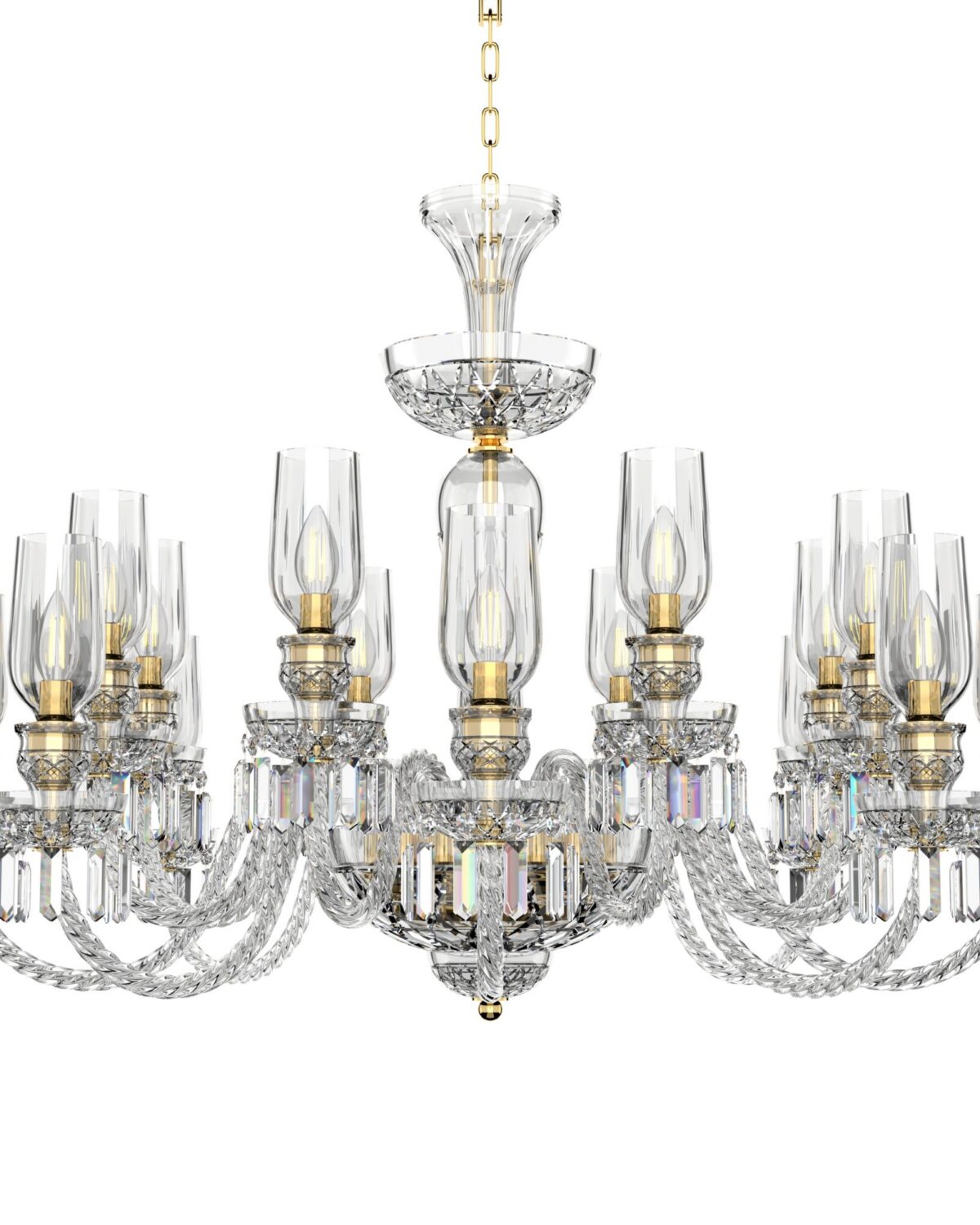 Bohemian Large Chandelier with Tulips 678/9+9/03/AB3T
