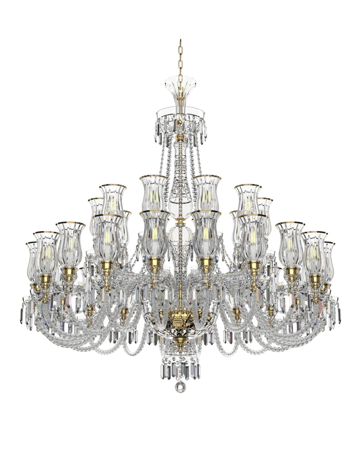 Large Bohemian classic Chandelier with Tulips 678/20+10/03T