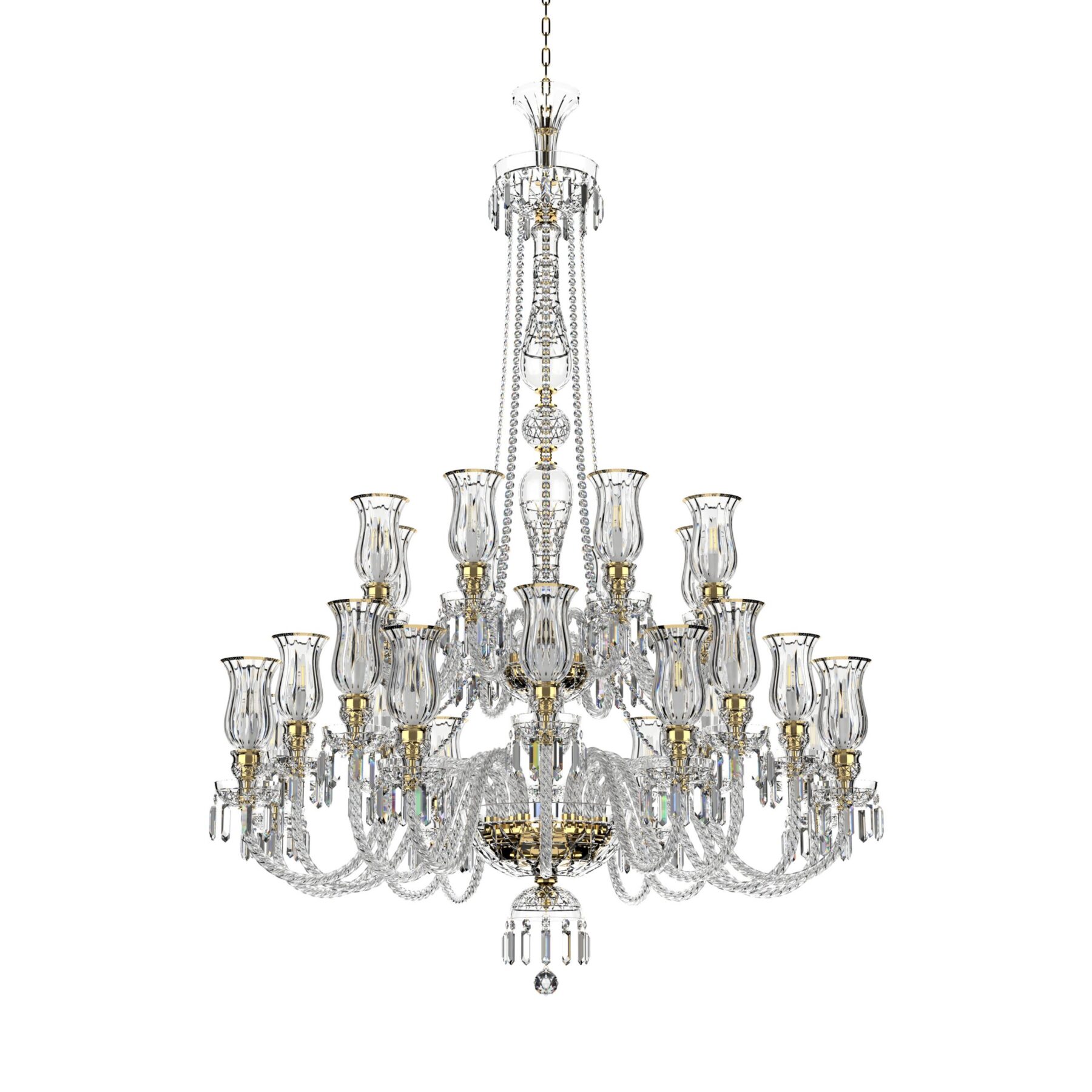 Large Bohemian Crystal Chandelier with Tulips 678/24/03/ET, catalog view