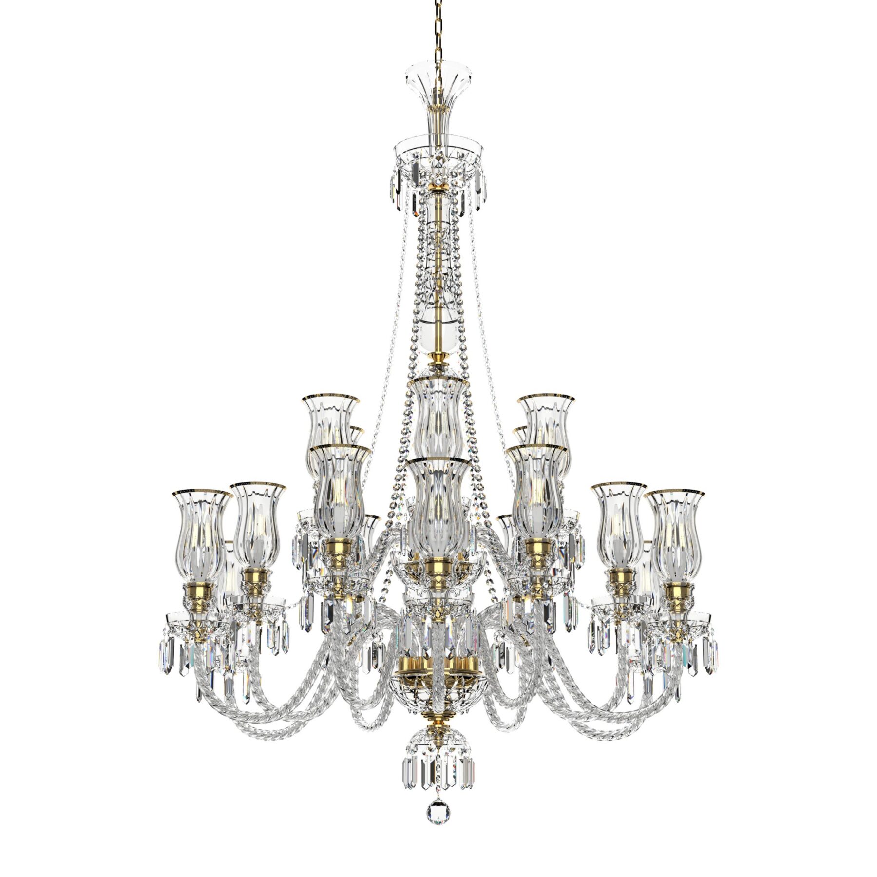 Large Crystal Chandelier with Tulips 678/6+6+6/03T, catalog view