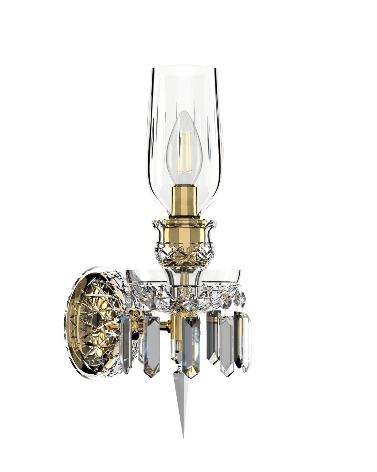Classic Wall Light with Tulip 678/1w/03/AB3T