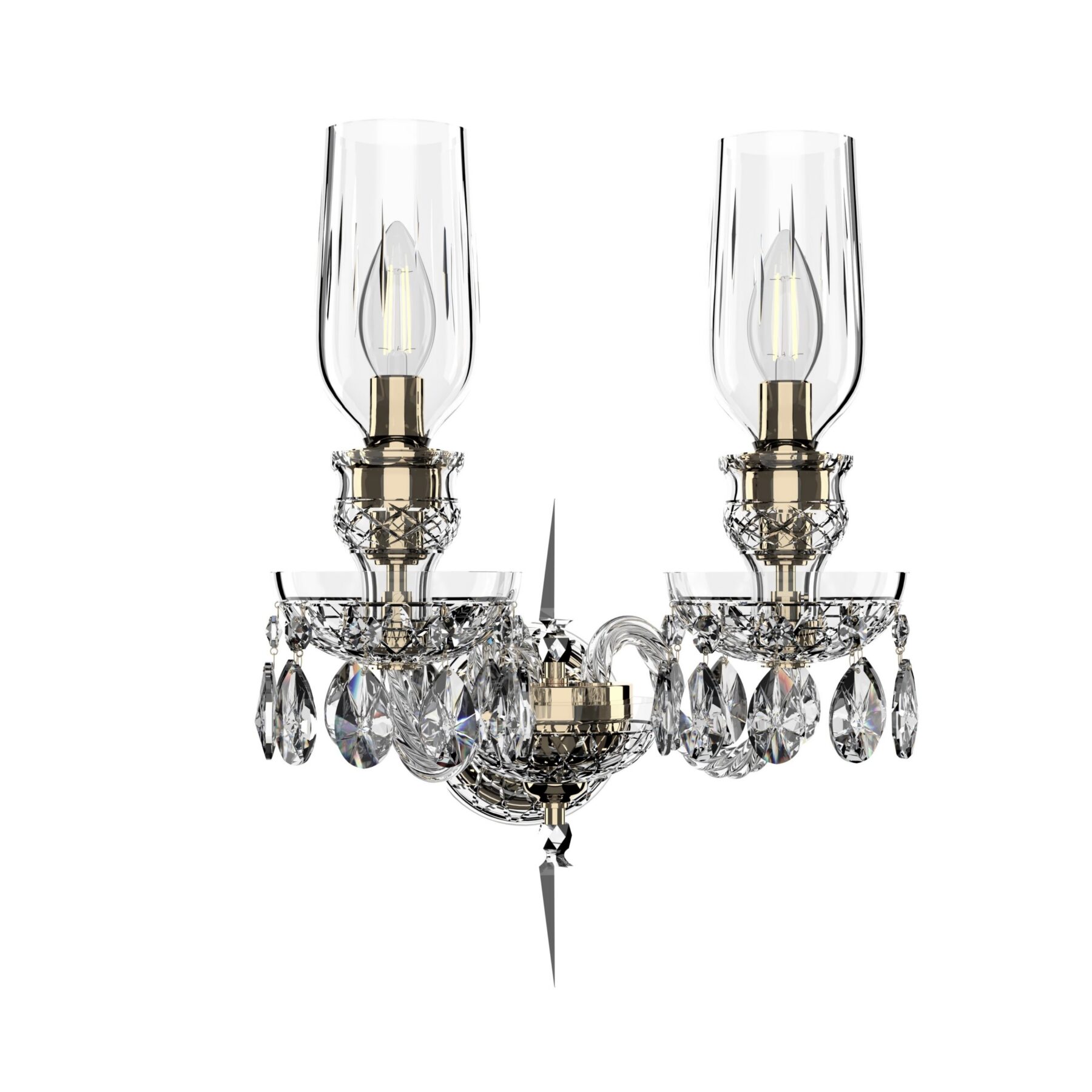 Bohemian Classic Wall Sconces with Tulips 678/2w/02/AB3T, catalog view