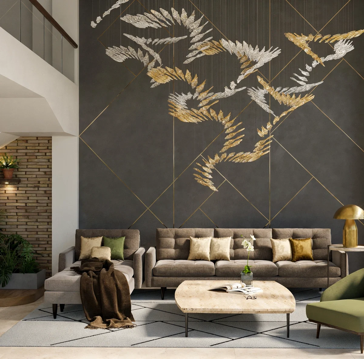 Iceberg 7 Double-Height Spiral Chandelier