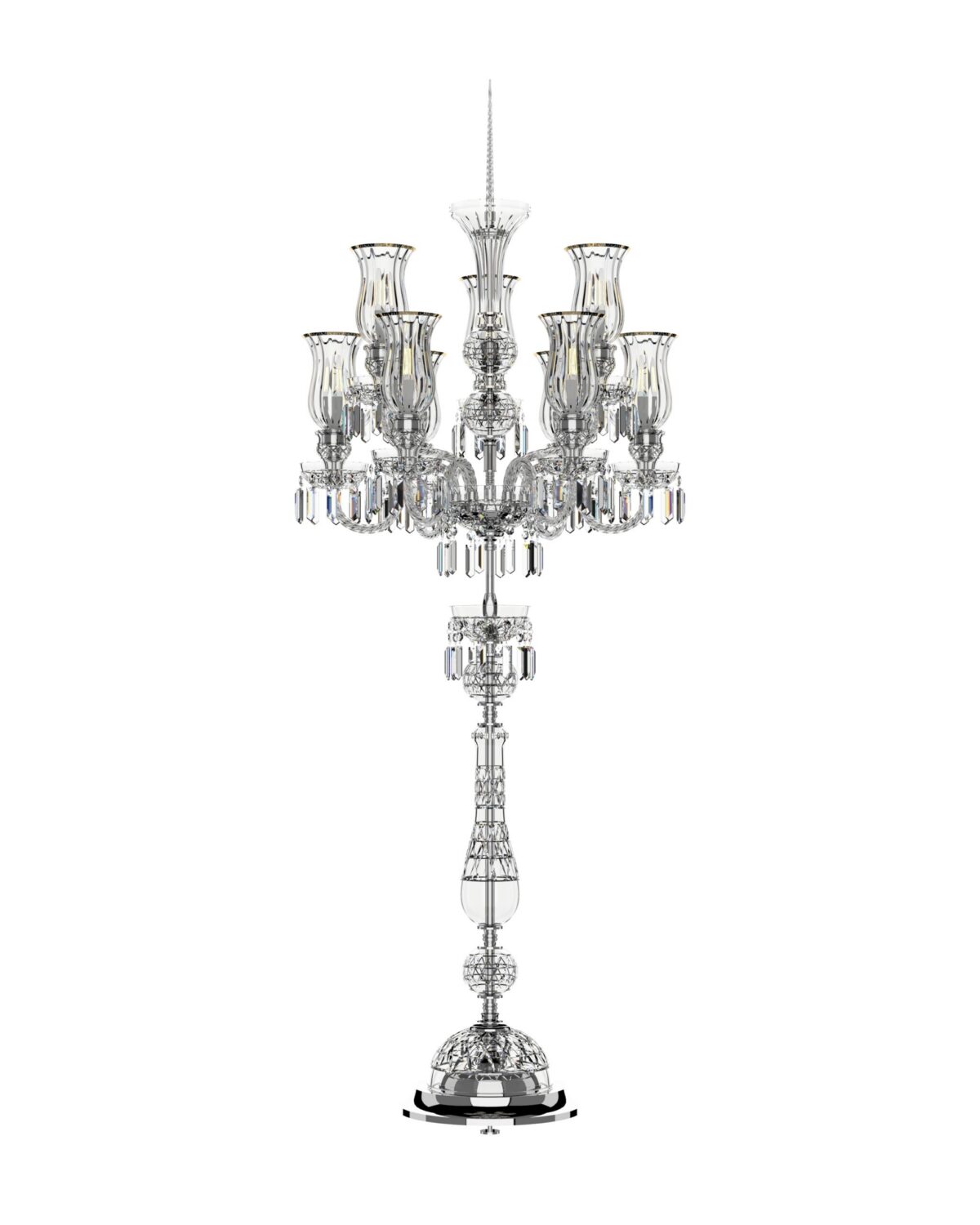 Bohemian Classic Floor Lamp with Tulips 678/9/03KT