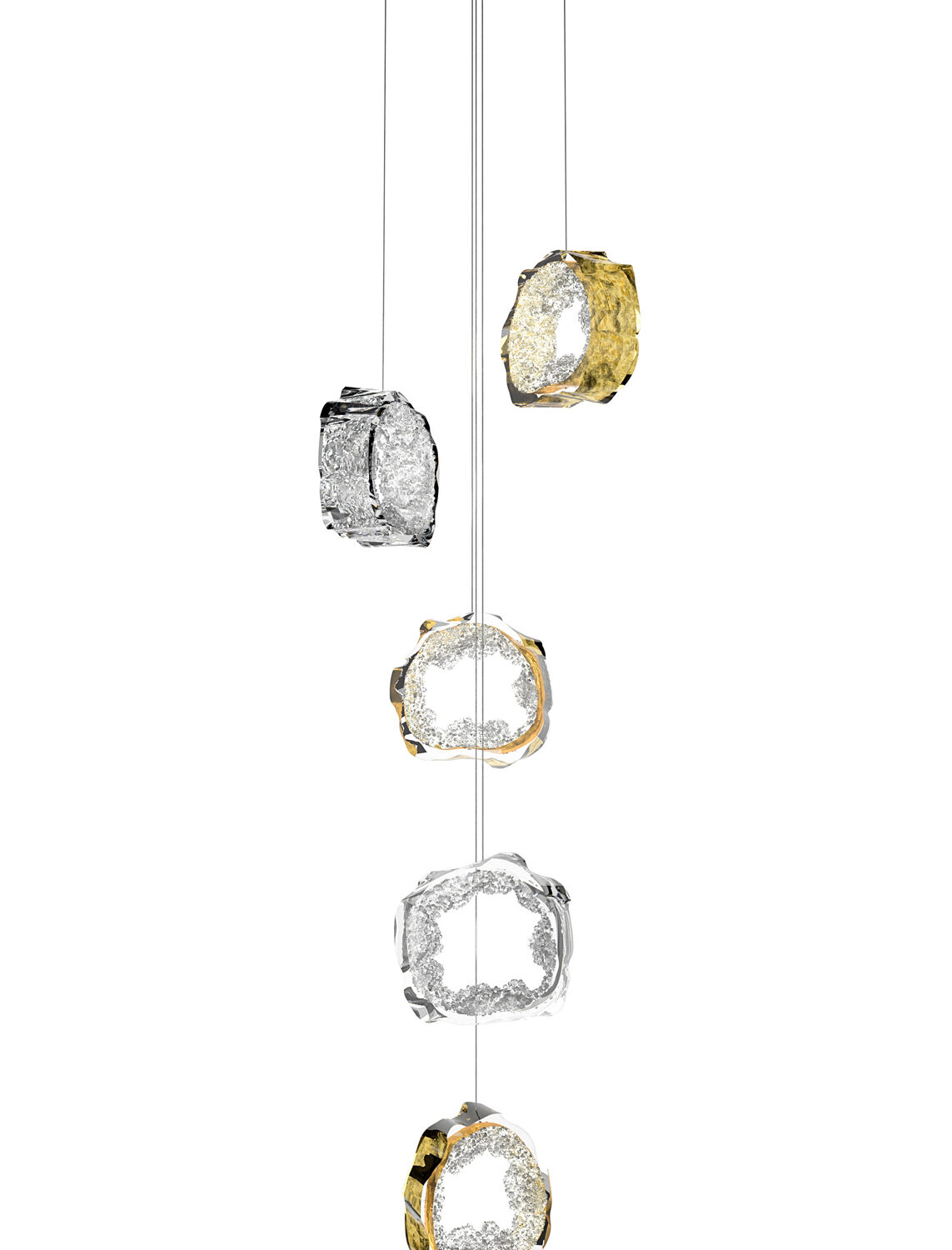 Long Cascade Chandelier Glittering eye 2