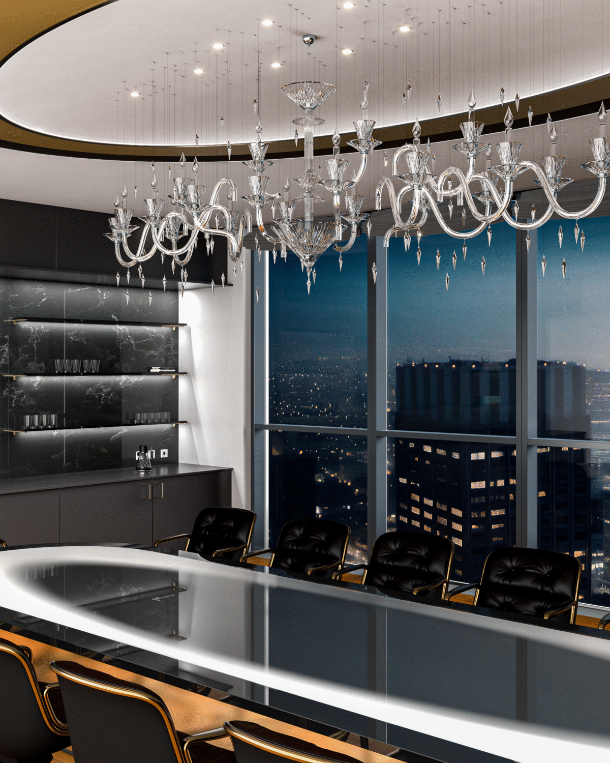 Illusion Large Oval Chandelier