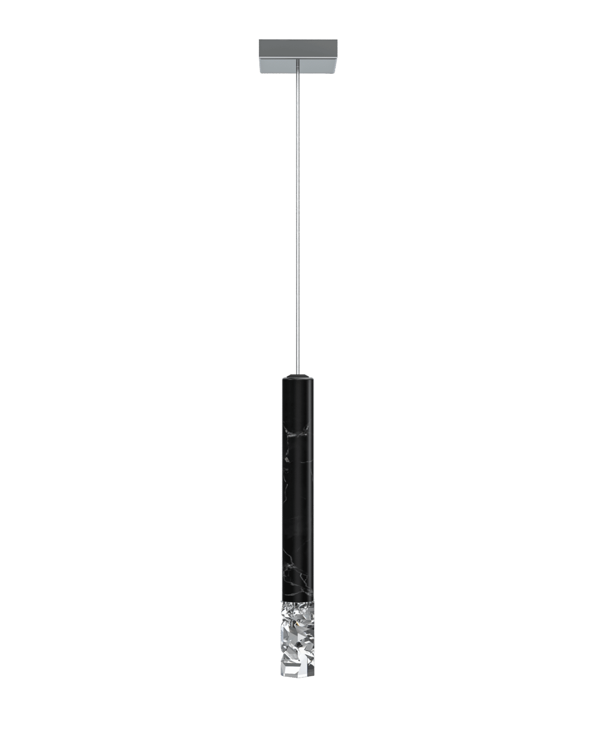 Elementis 1B Black Marble Stick Pendant