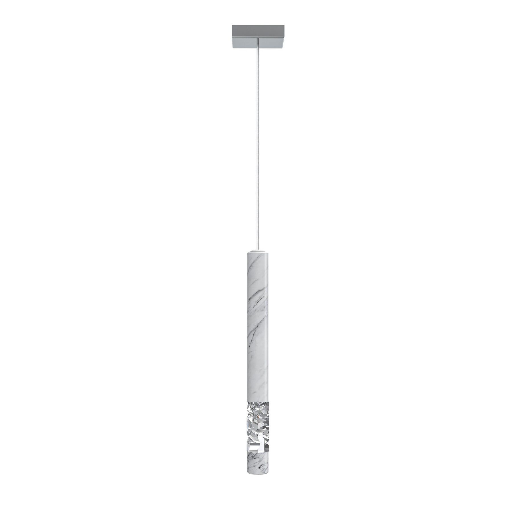 Elementis 1H/1W White Marble Stick Pendant, catalog view