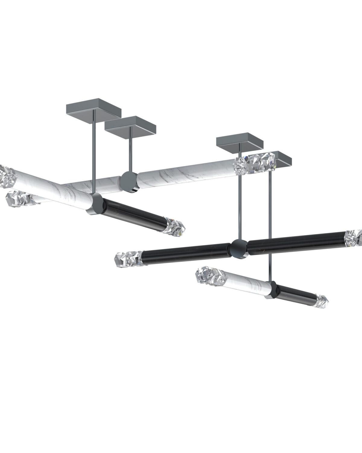 Elementis 9/4W+4B Modern Linear Ceiling Pendant