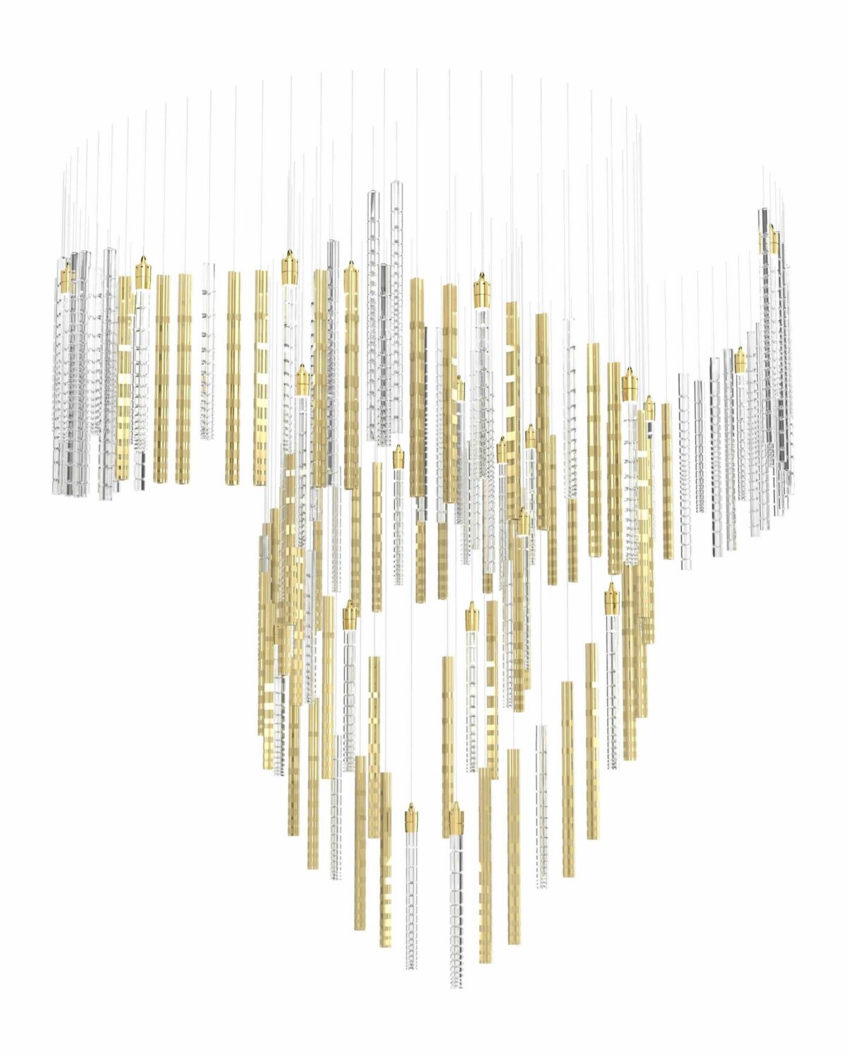 Curved Cascade Chandelier Melody 6