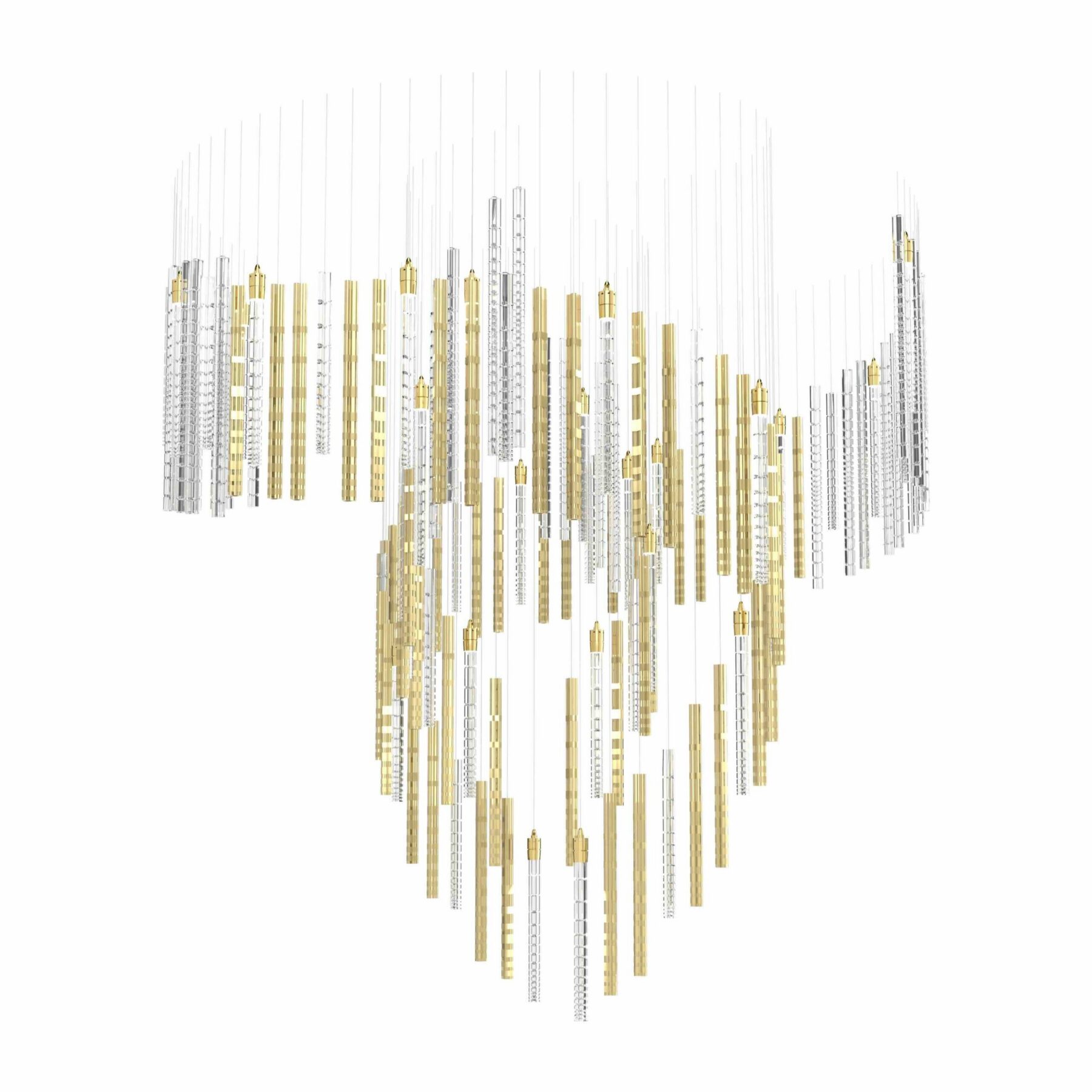 Curved Cascade Chandelier Melody 6, catalog view