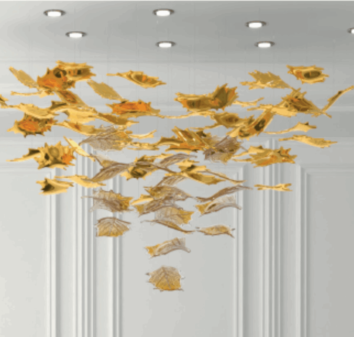 HOLLY LEAF 8 Crystal Ceiling Fixture