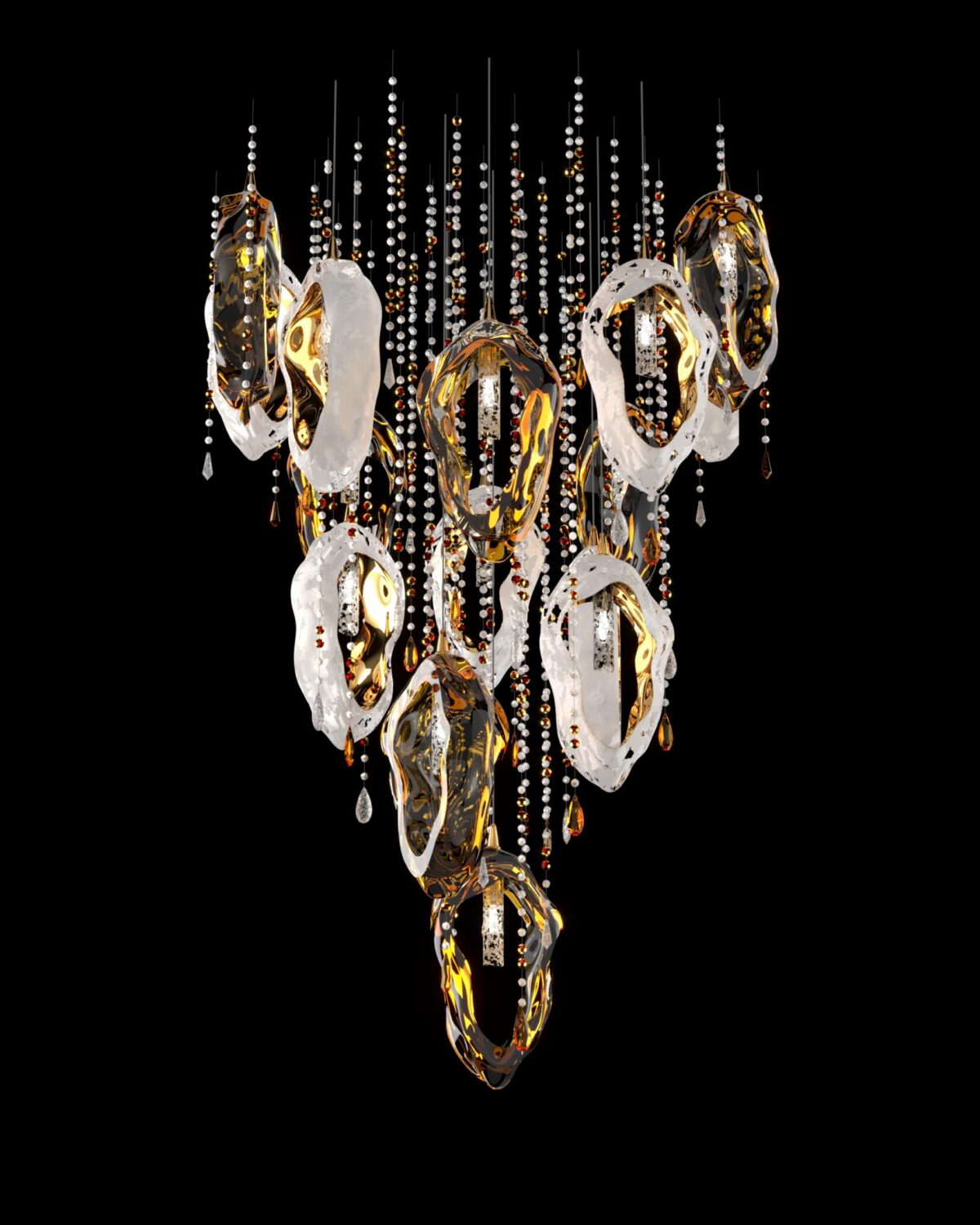 Coastal Large Cascade Seashell Pendant