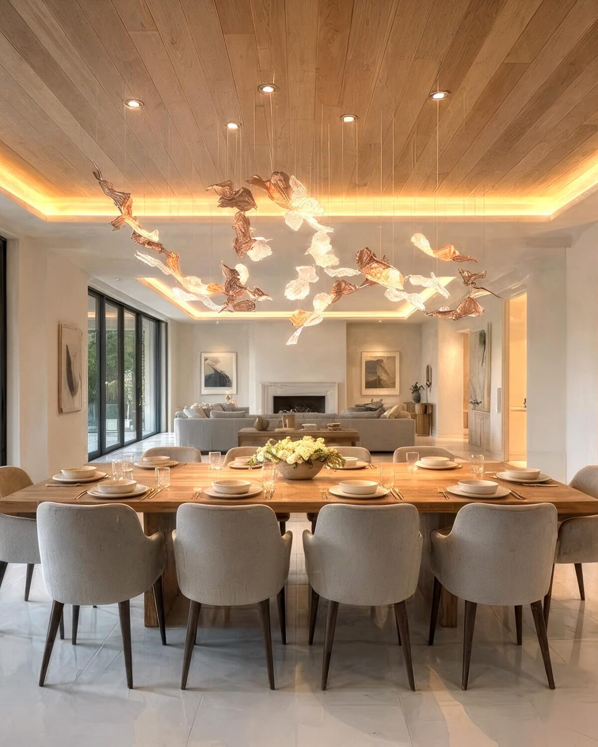Petalume 1 Large Bespoke Pendant Chandelier