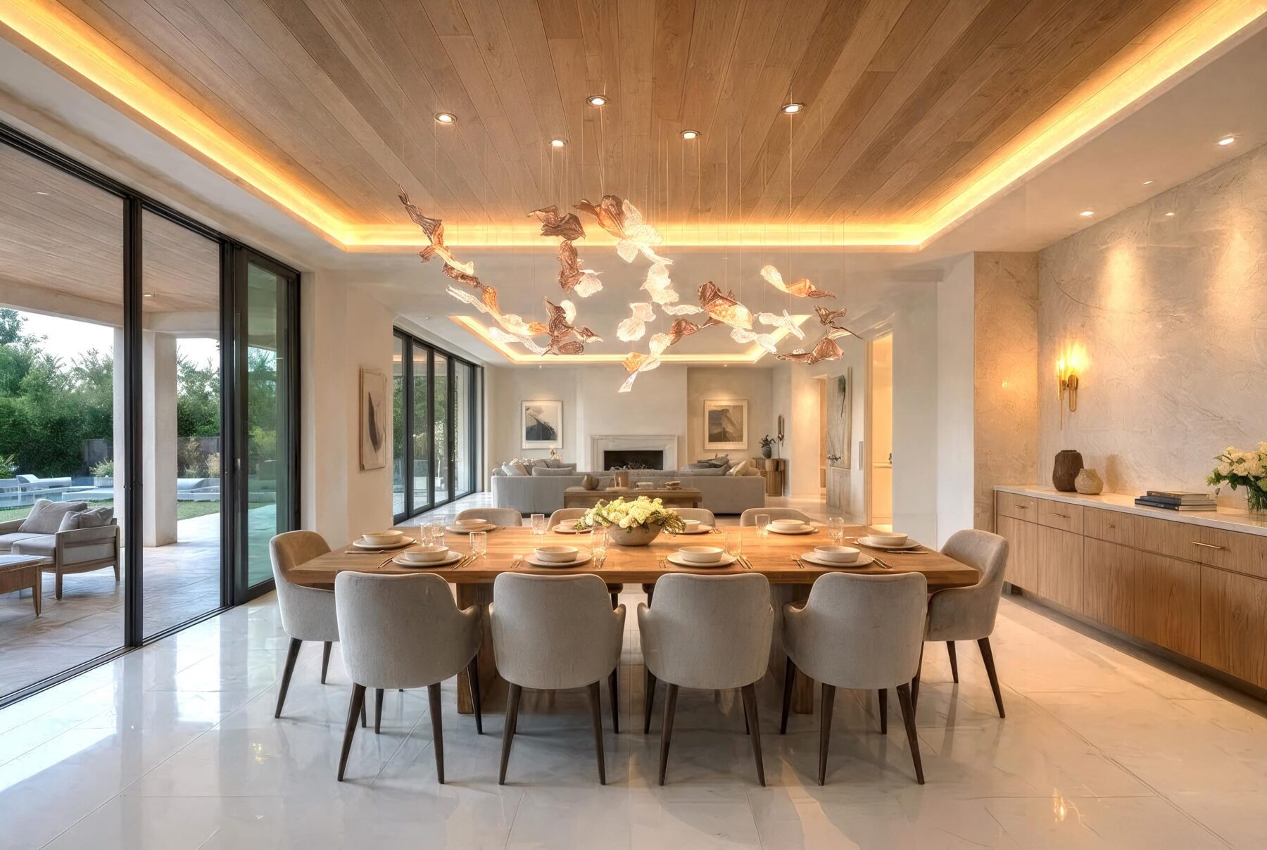 Petalume 1 Large Bespoke Pendant Chandelier, catalog view