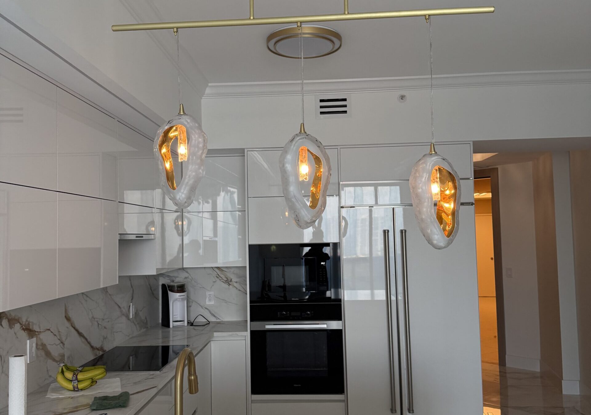 Coastal style seashell bar pendant lightong