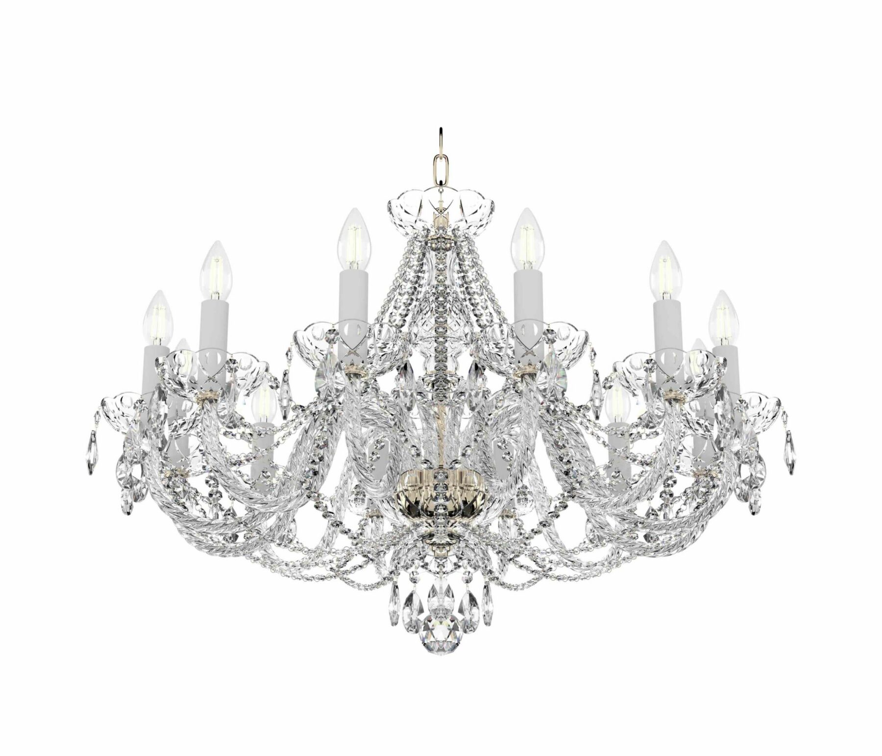 Crystal Chandelier with 10-Light Design L132/12/021, catalog view