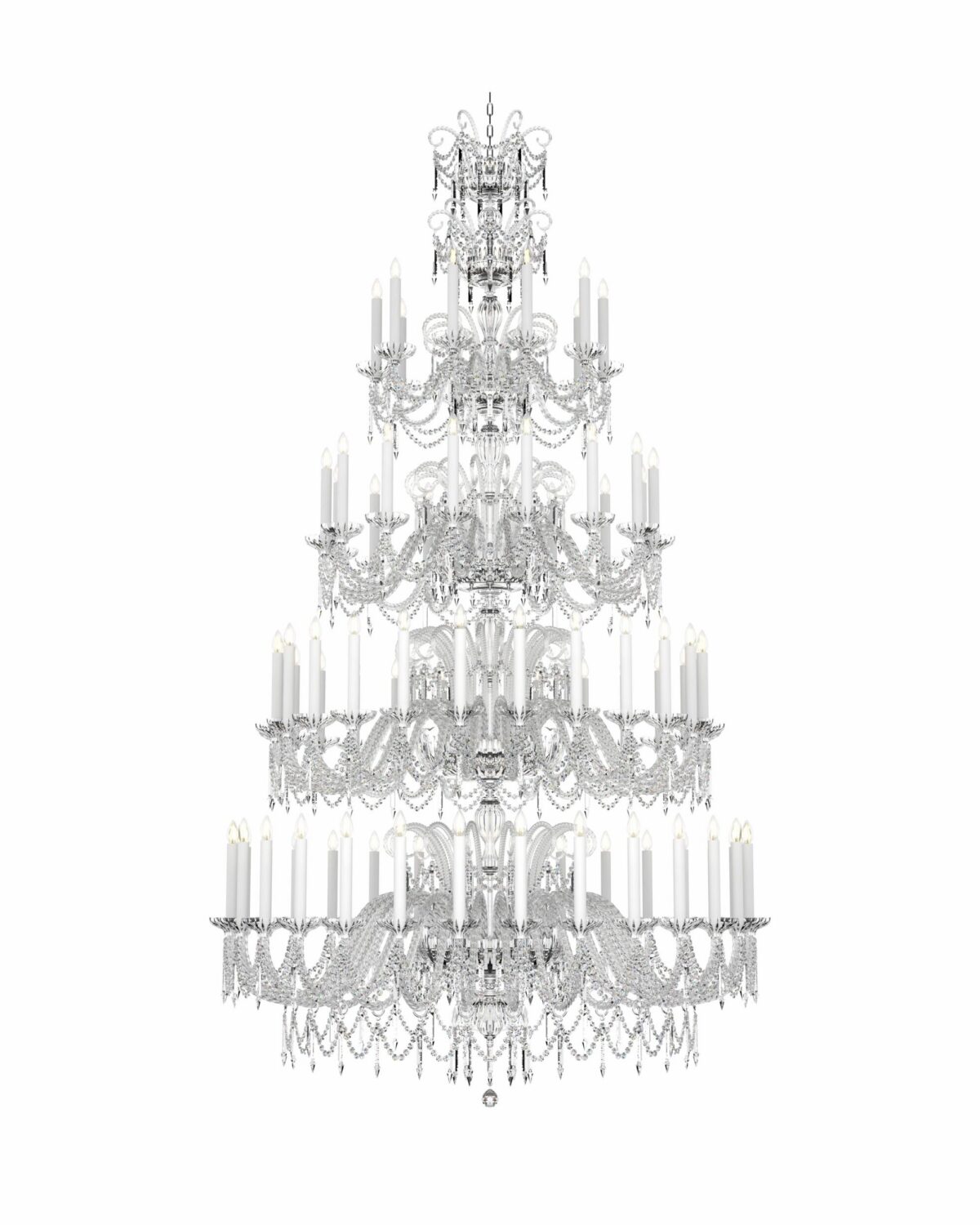 CELESTINE Classic Chandelier with gold or silver finishes 80 lights L618/80/03