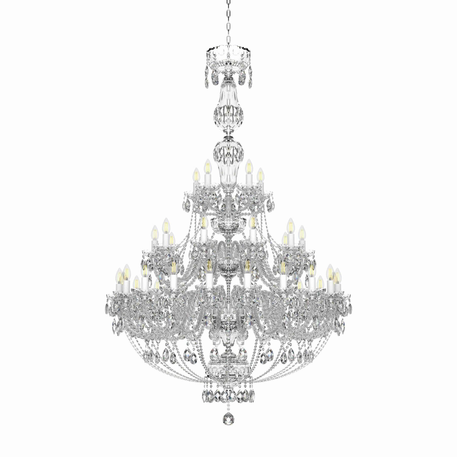 Crystal 35-Arm Classic Chandelier Lighting Fixture L620/35/19 BA N, catalog view