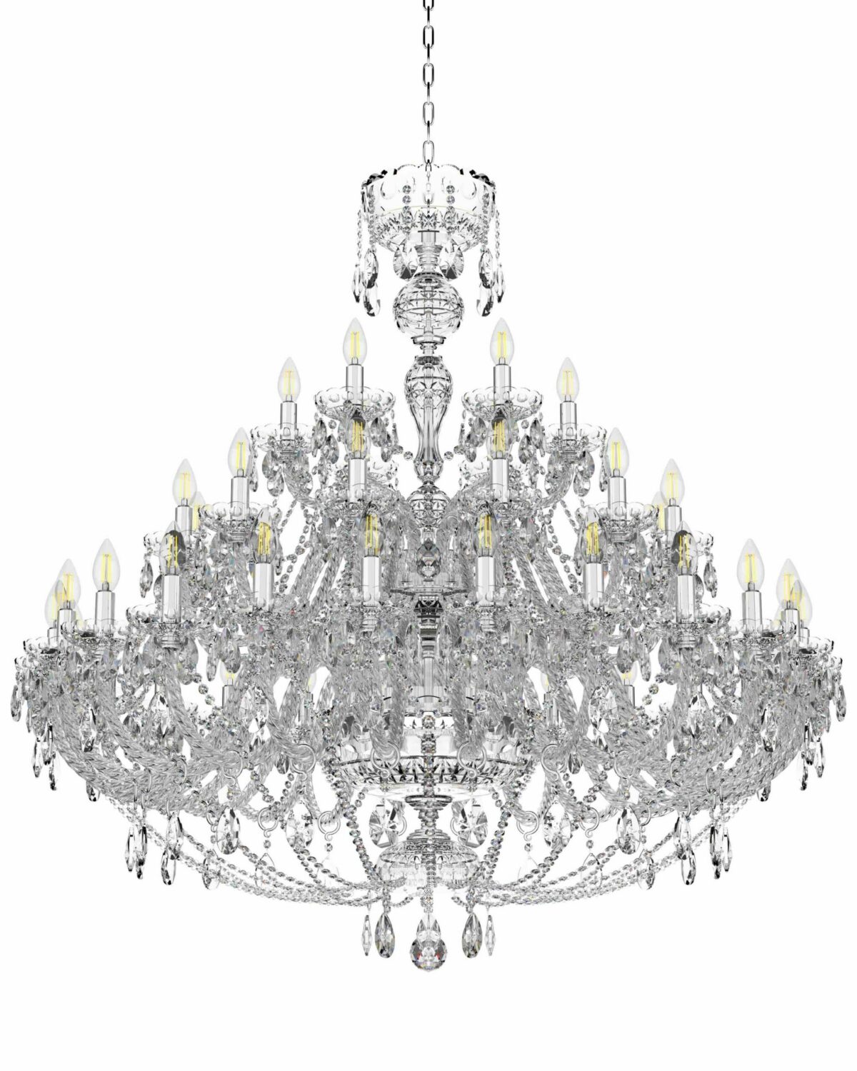 Large Chandelier 42-Arm Classic Lighting Fixture L621/42/19 BA N