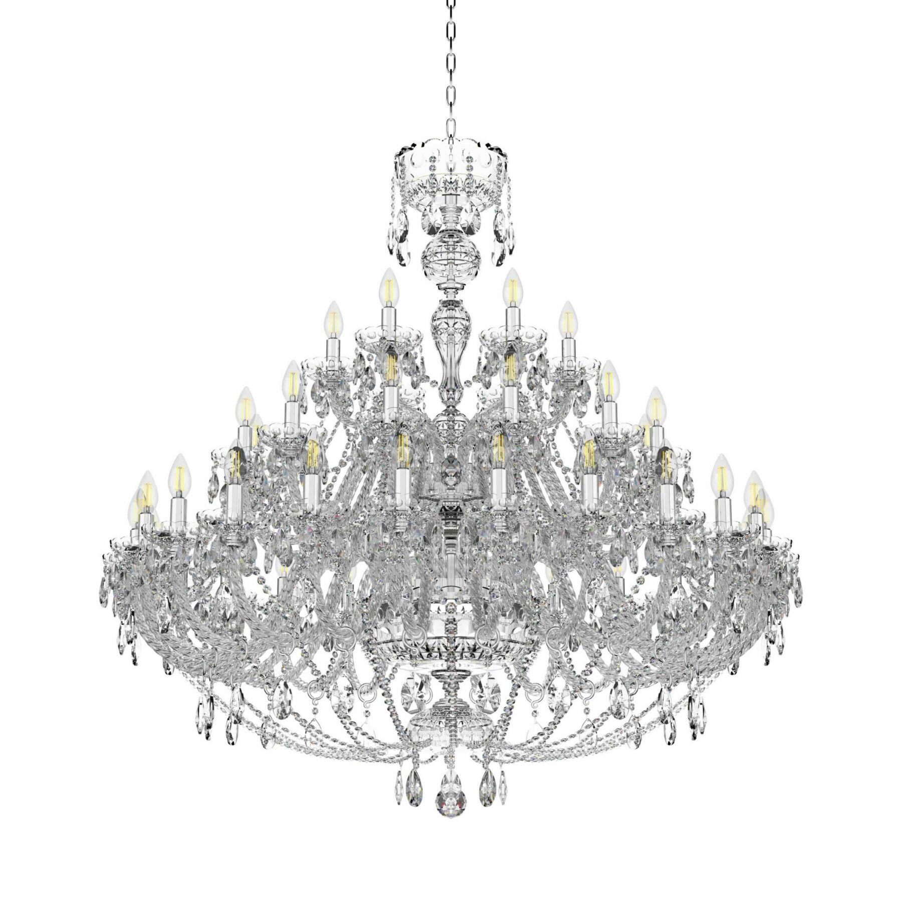 Large Chandelier 42-Arm Classic Lighting Fixture L621/42/19 BA N, catalog view