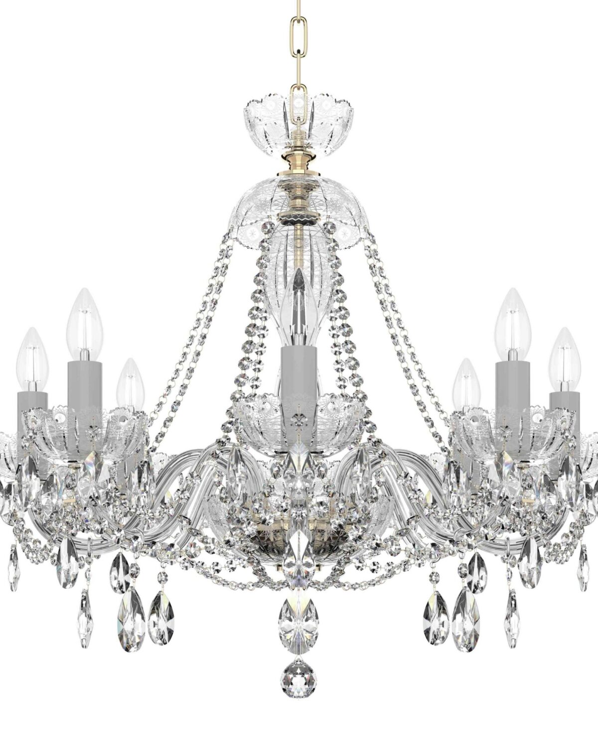 8-Light Crystal Chandelier L680/8/02