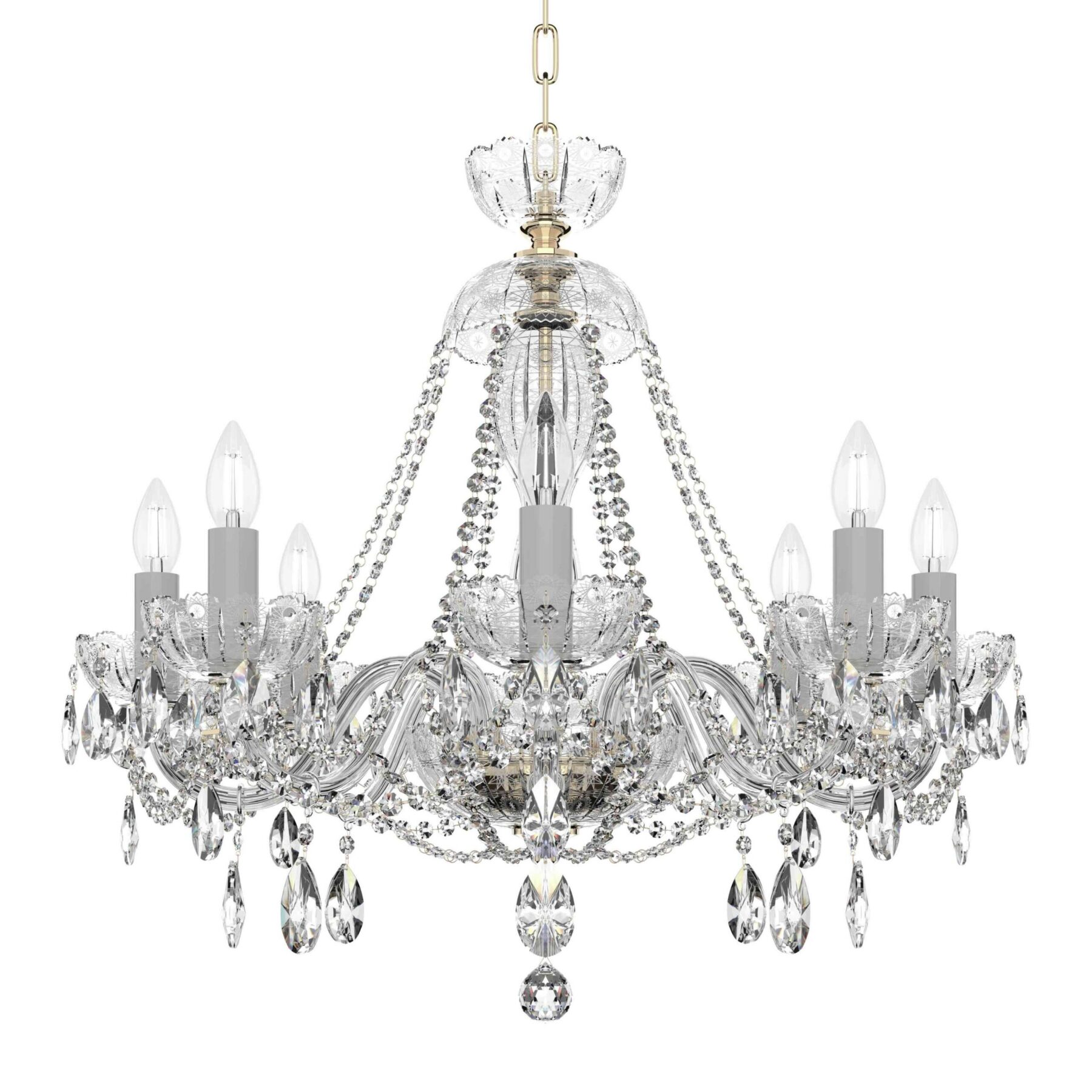 8-Light Crystal Chandelier L680/8/02, catalog view
