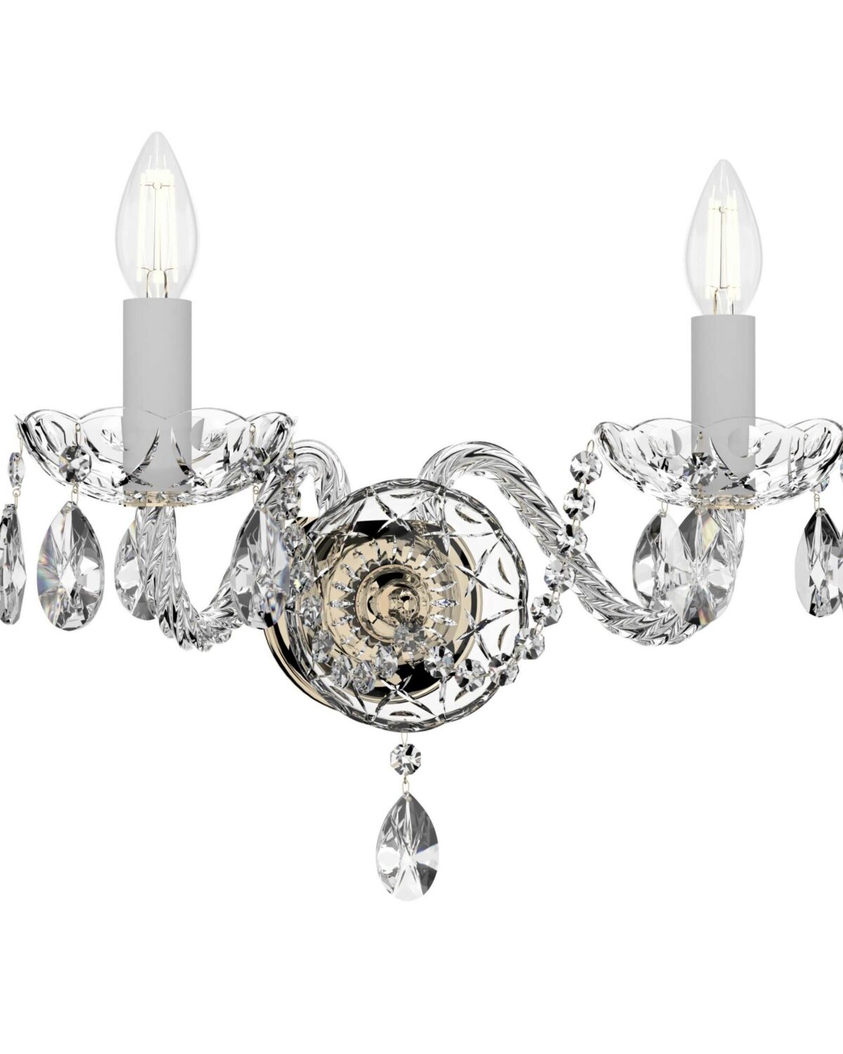Crystal Wall Sconces with 2-Light Design N132/2/021