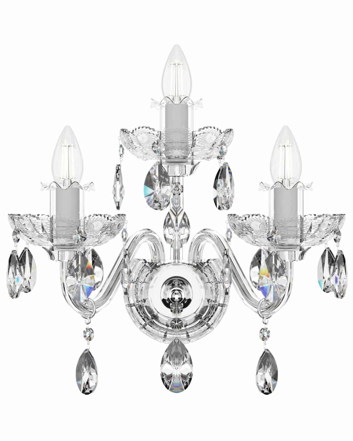 2-Light Crystal Wall sconces N680/3/02 M