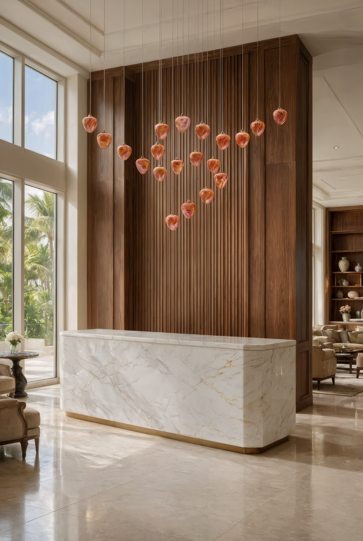 Amulet 10 Oversized Modern Ceiling Lighting Fixture shown in a contemporary interior