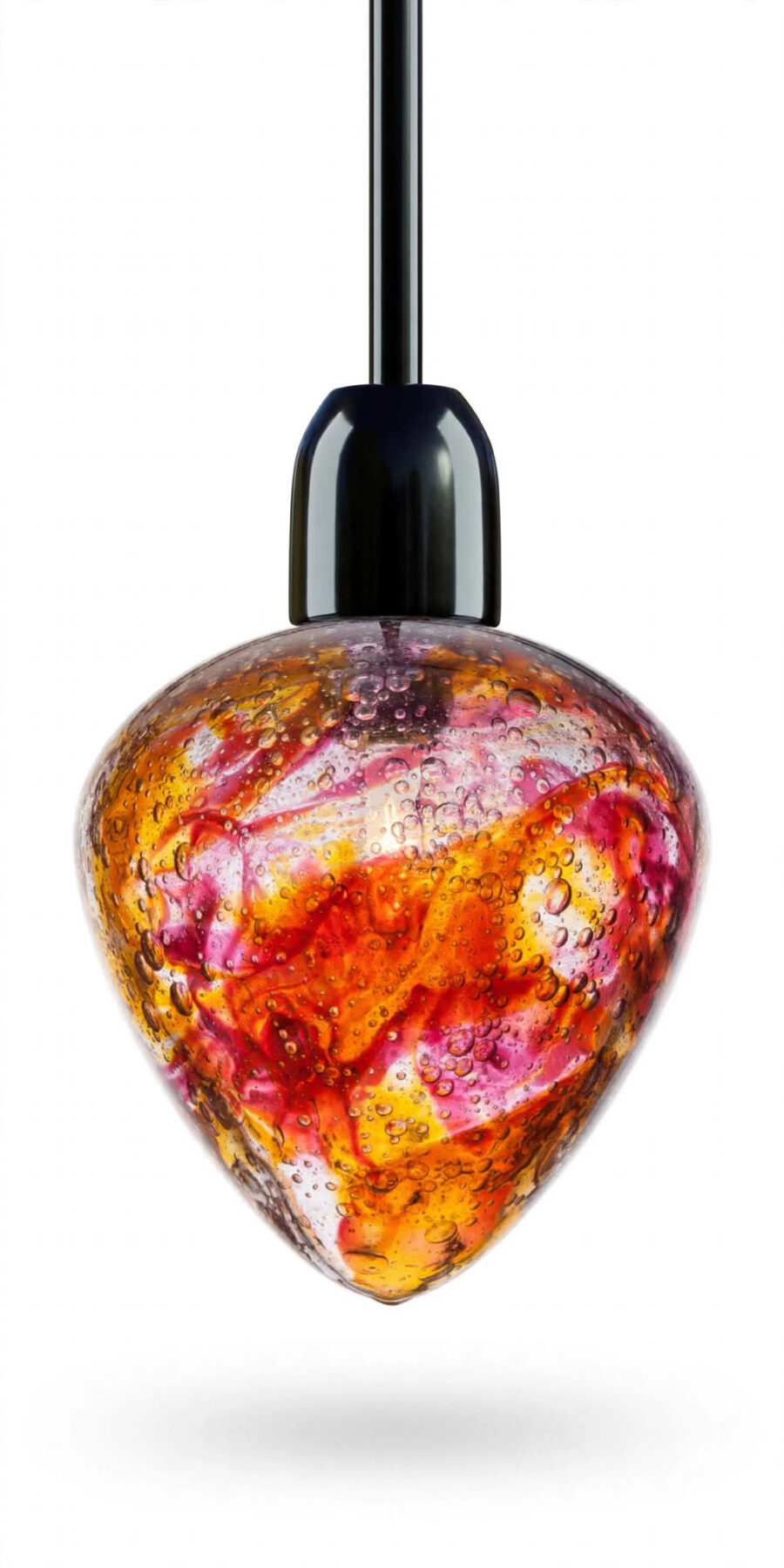 Amulet Crystal Pendant 1B light shown in a contemporary interior