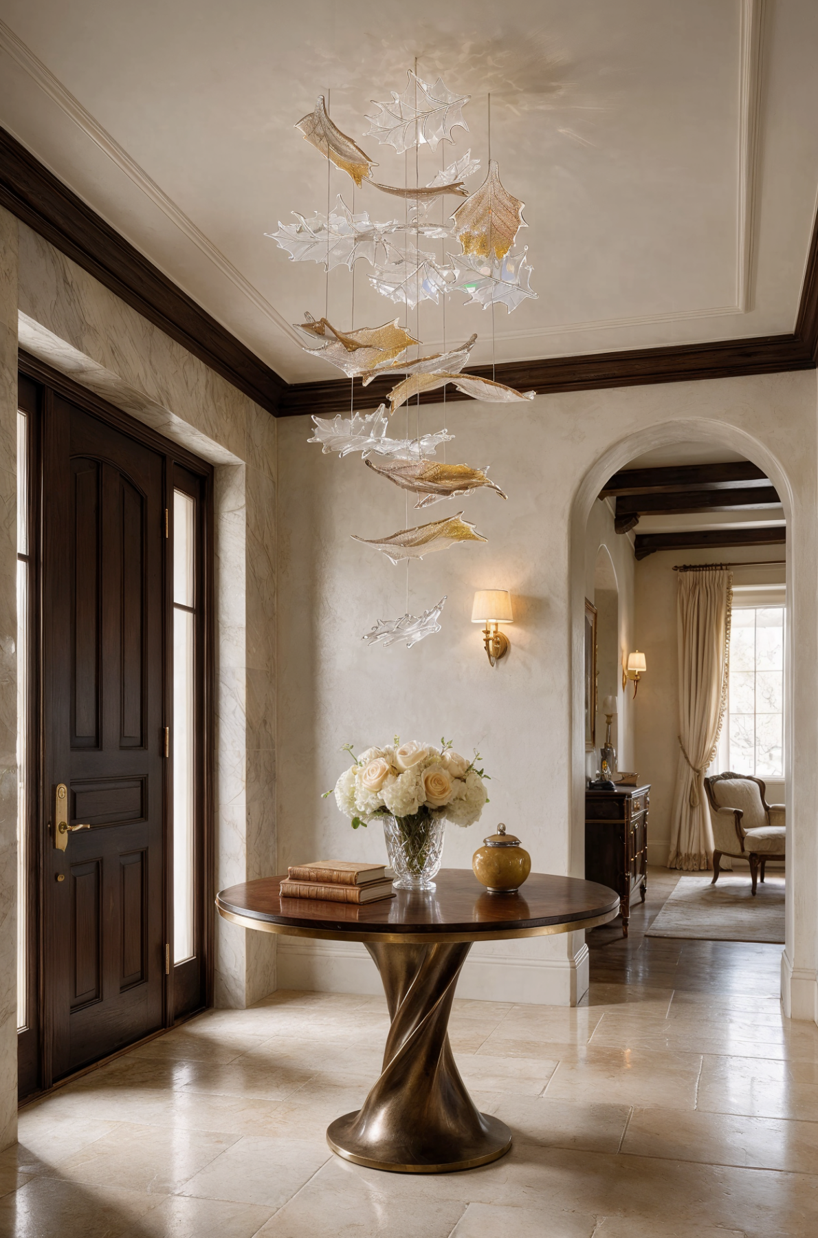 Holly Leaf 2 Cascade Lights shown in a contemporary interior