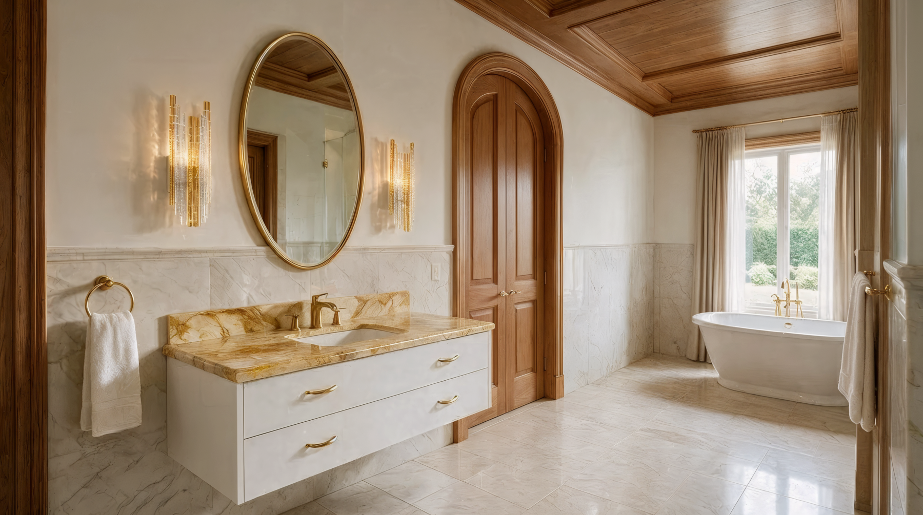 Long Wall Sconces shown in a contemporary interior